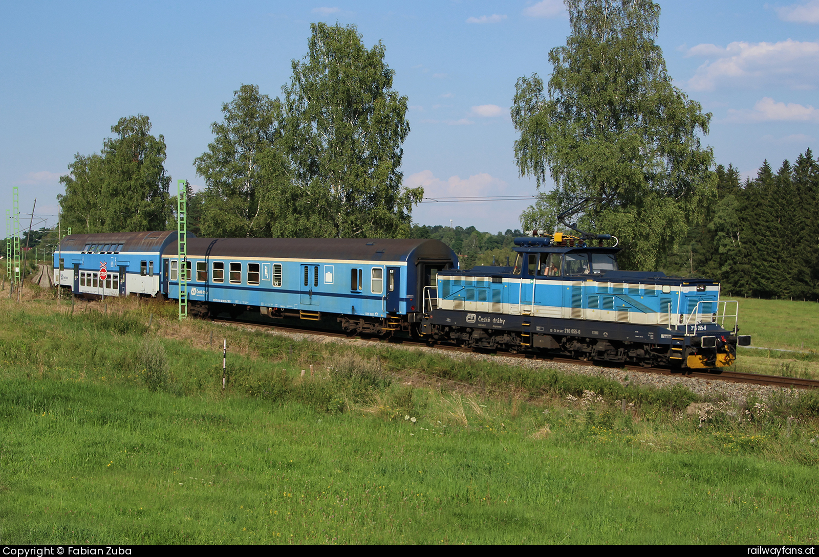 České dráhy 210.055 - Local train Rybnik - Lipno nad Vltavou  KBS 195 Railwayfans