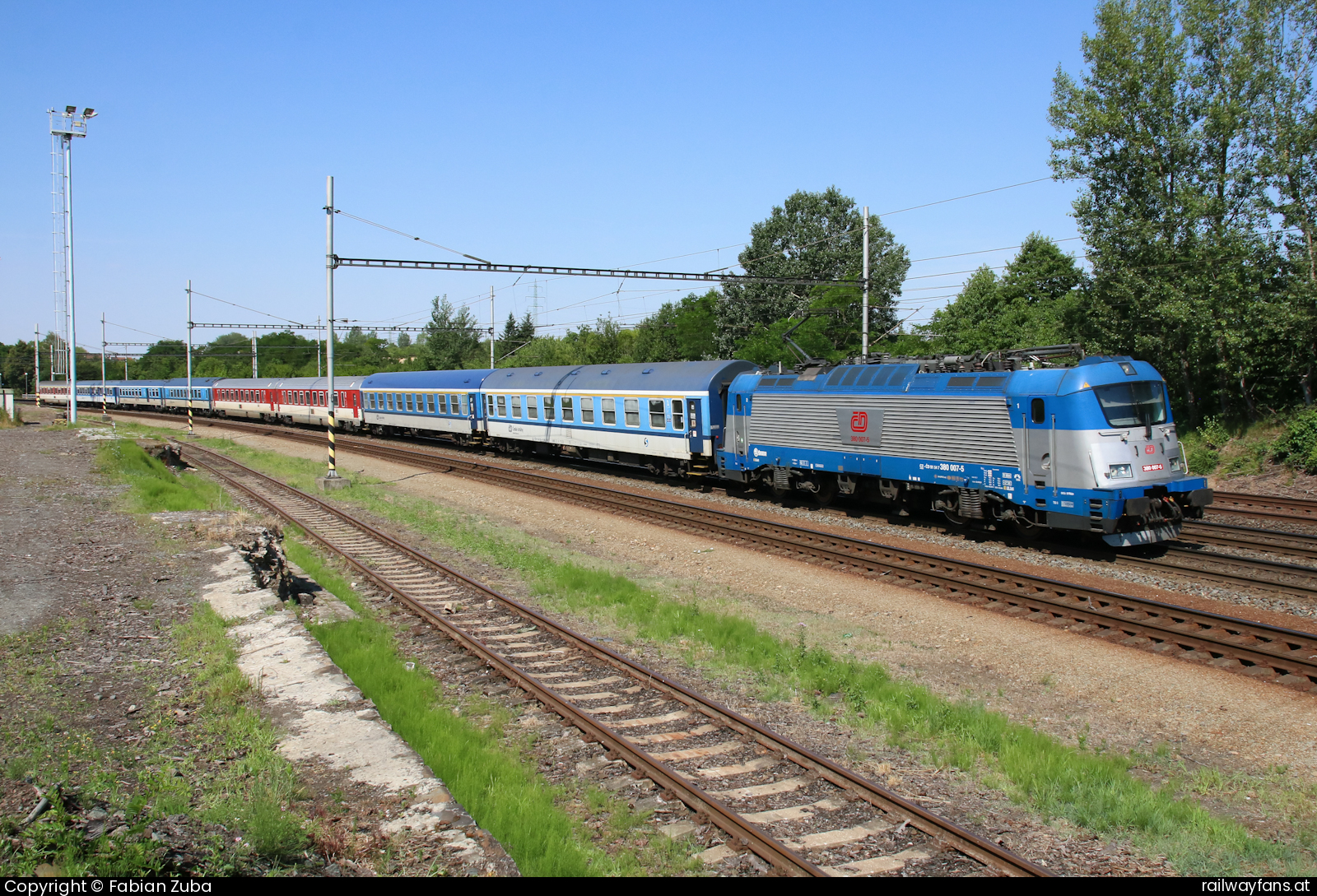 České dráhy 380 007 in Prackenbach Praha - Bohumin Railwayfans