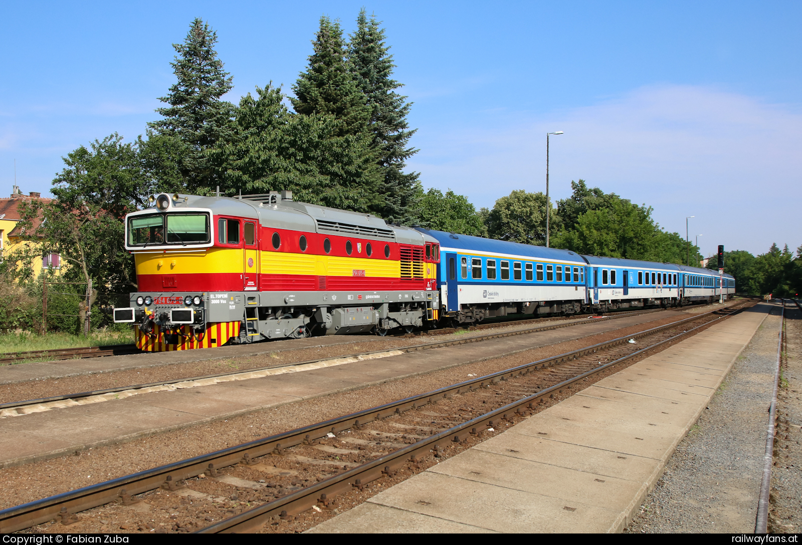 České dráhy 754.075 Uherske Hradiste Railwayfans