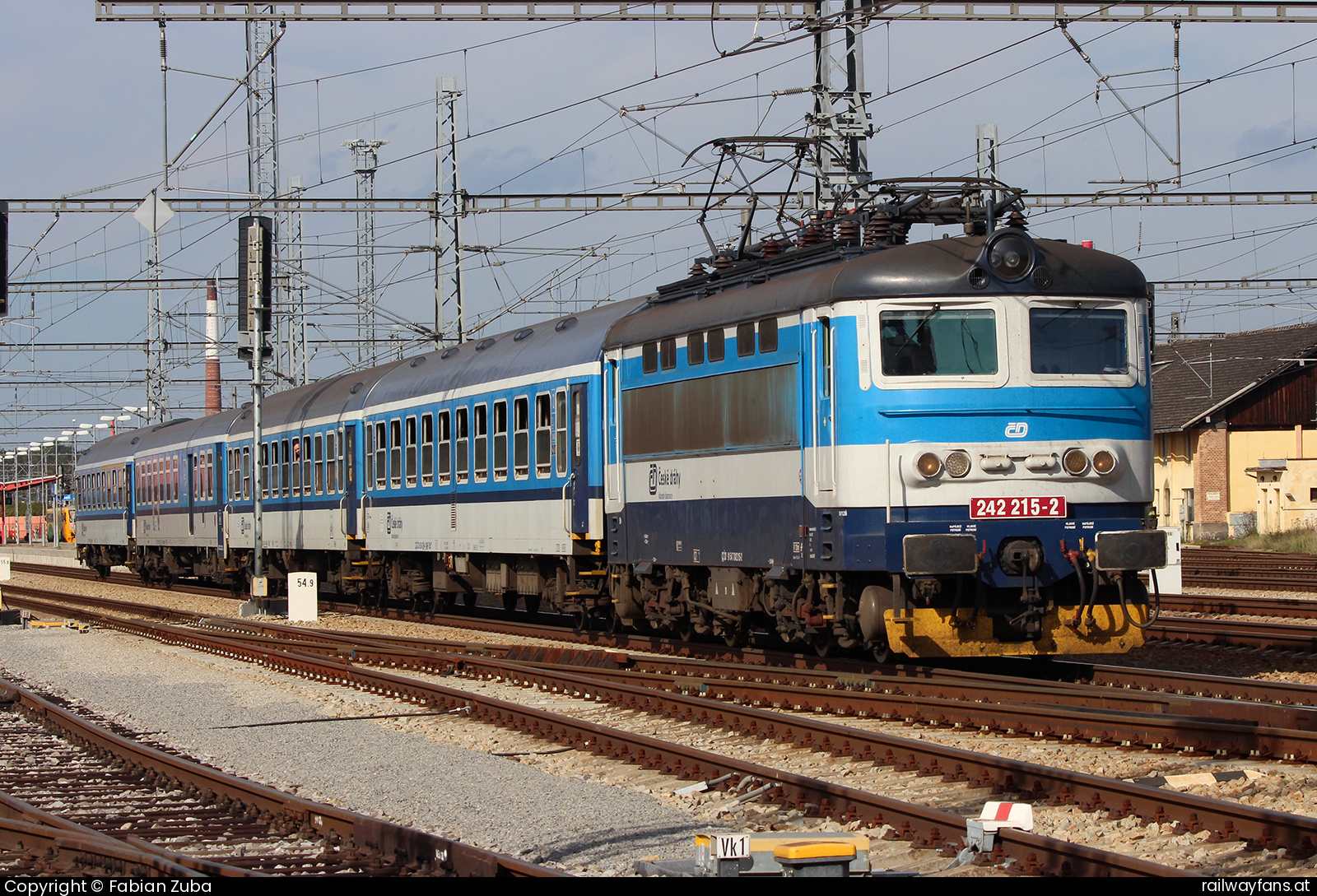 České dráhy 242.215 Veseli nad Luznici - Ceske Budejovice Railwayfans