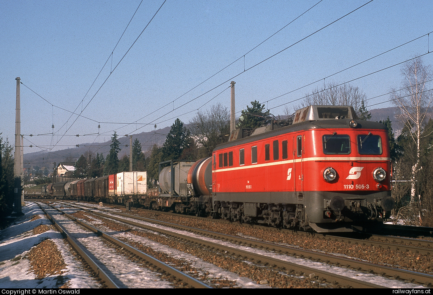 ÖBB 1110 505 in Wolf in der Au mit dem - Westbahn | Wien Westbahnhof - St. Pölten (alt) Railwayfans