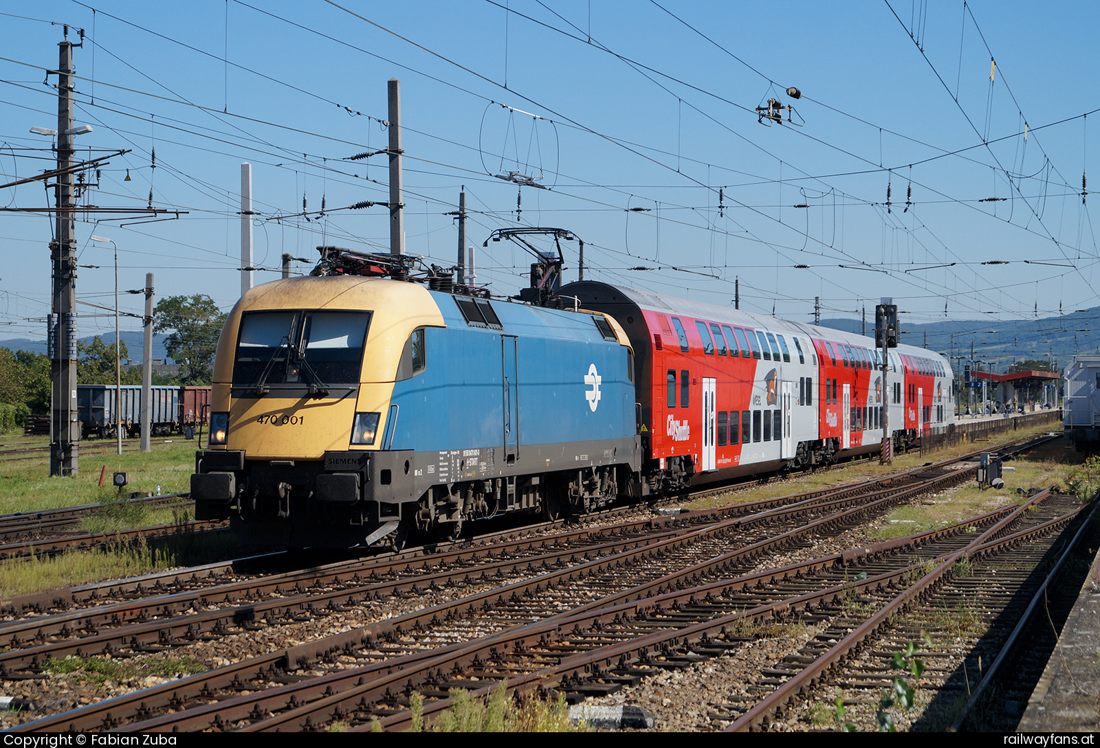 MÁV-START 470 001 in Bahnhofstraße Franz-Josefsbahn | Wien FJB - Ceske Velenice Railwayfans