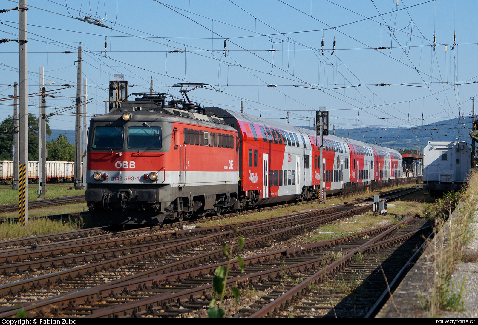 ÖBB 1142 593 in Tulln Franz-Josefsbahn | Wien FJB - Ceske Velenice Railwayfans