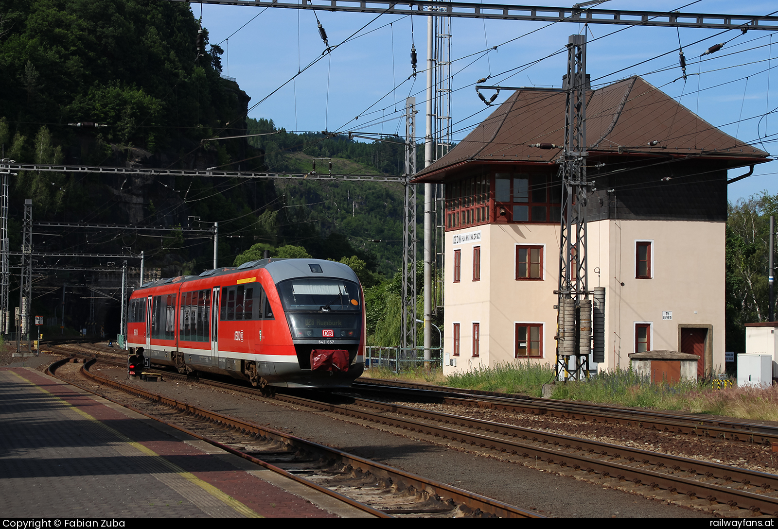 DB Regio 642 657 in Decin hl.n. Dresden - Decin (Elbtalbahn) Railwayfans