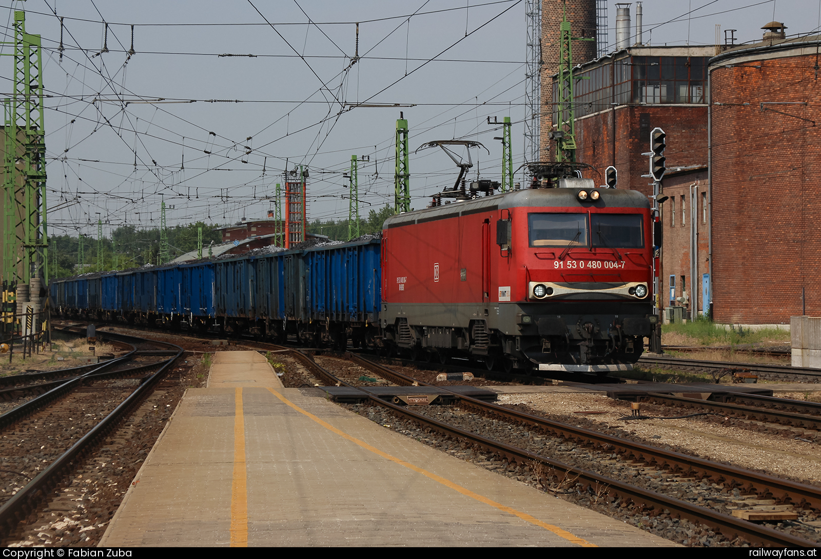 DB Cargo Romania 480 004 in Györ Hegyeshalom - Budapest (Raaber Ostbahn) Railwayfans