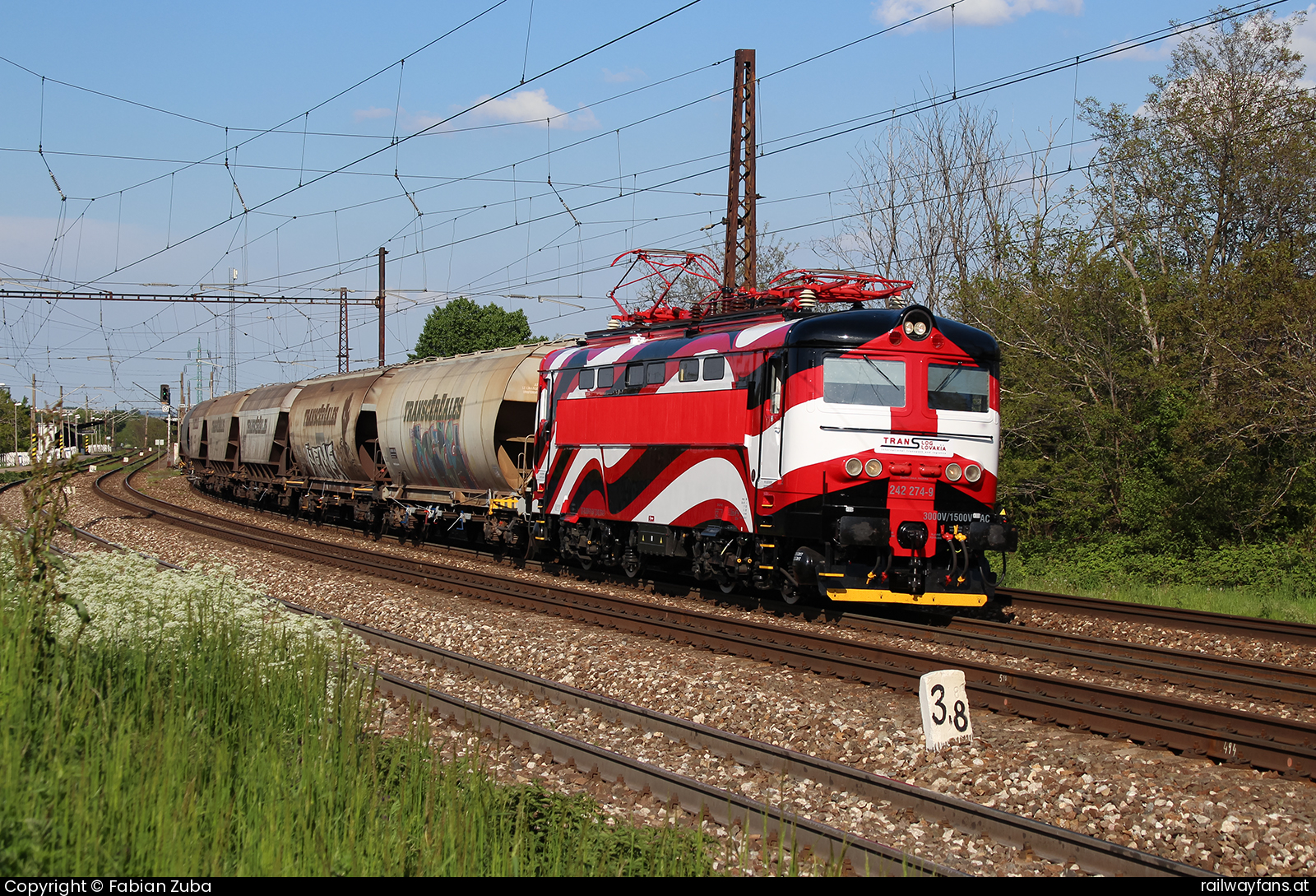 TransLog Slovakia 242 274 in Bratislava Vinohrady Bratislava - Zilina Railwayfans