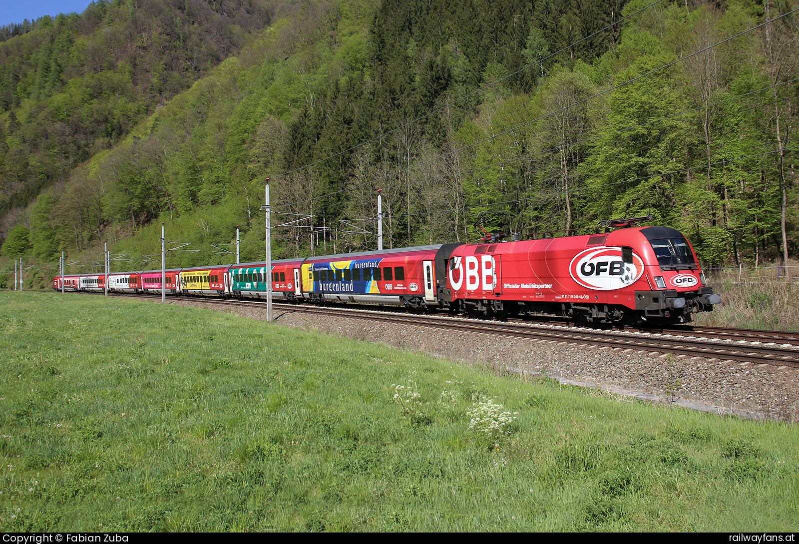 ÖBB 1116 249 in Pernegg Südbahn | Wien Hbf -  Spielfeld Straß Railwayfans