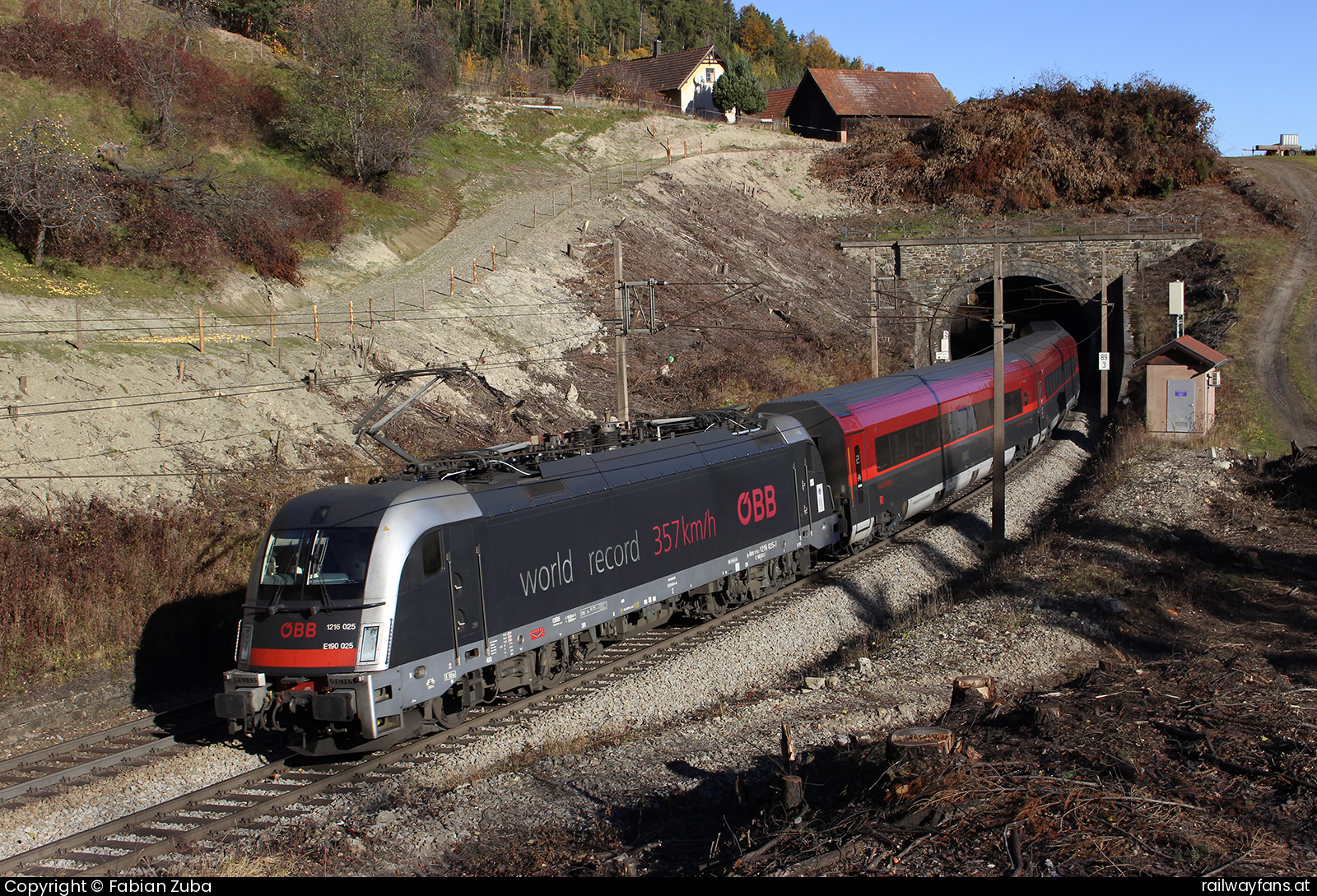 ÖBB 1216 025 in Prackenbach Südbahn | Wien Hbf -  Spielfeld Straß Railwayfans