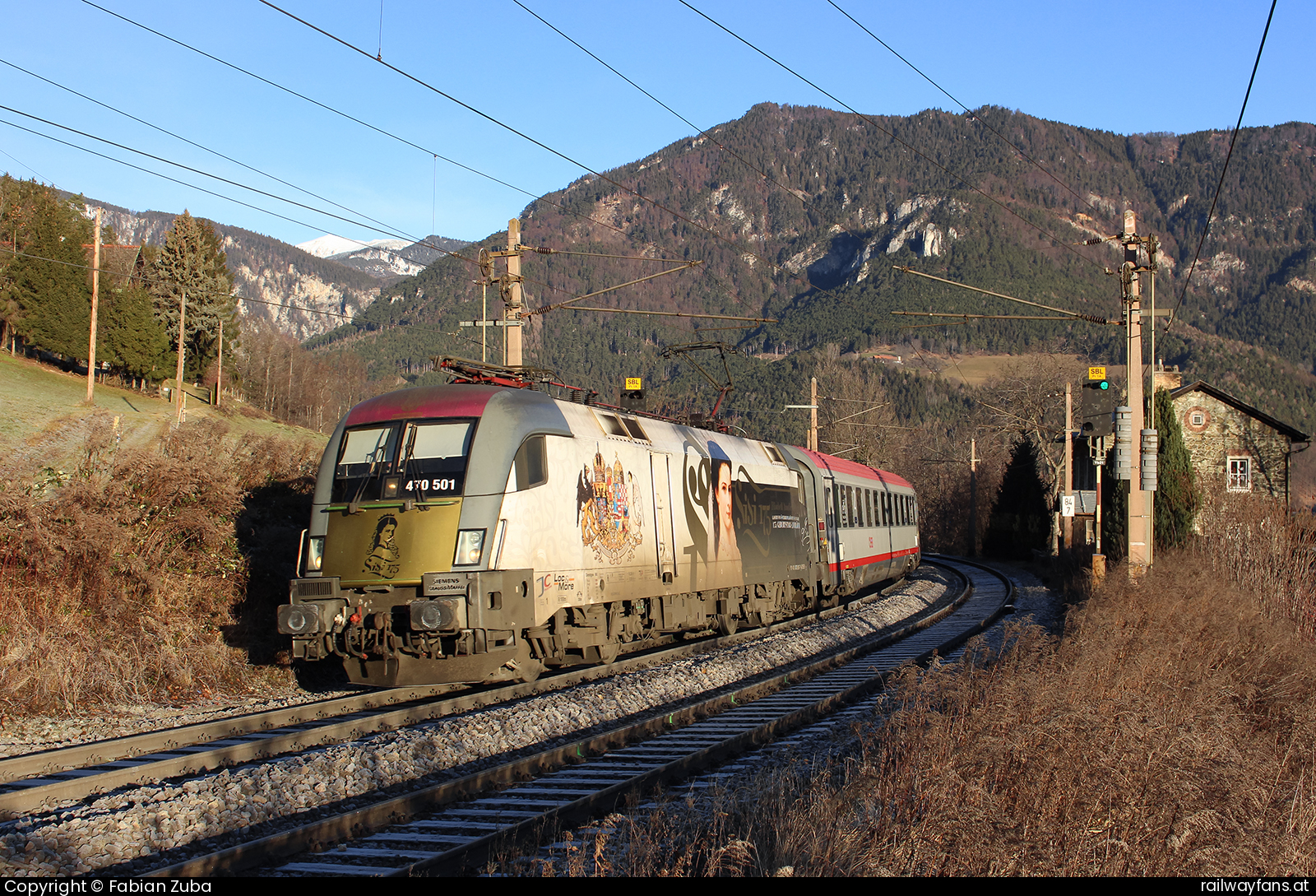 GYSEV 470 501 in Prackenbach mit dem EC 151 (Emona) Südbahn | Wien Hbf -  Spielfeld Straß Railwayfans