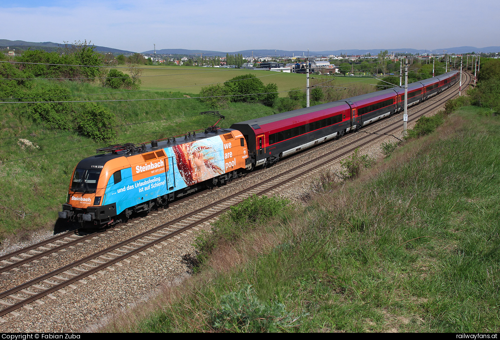 ÖBB 1116 229 in Prackenbach mit dem RJ 559 Südbahn | Wien Hbf -  Spielfeld Straß Railwayfans