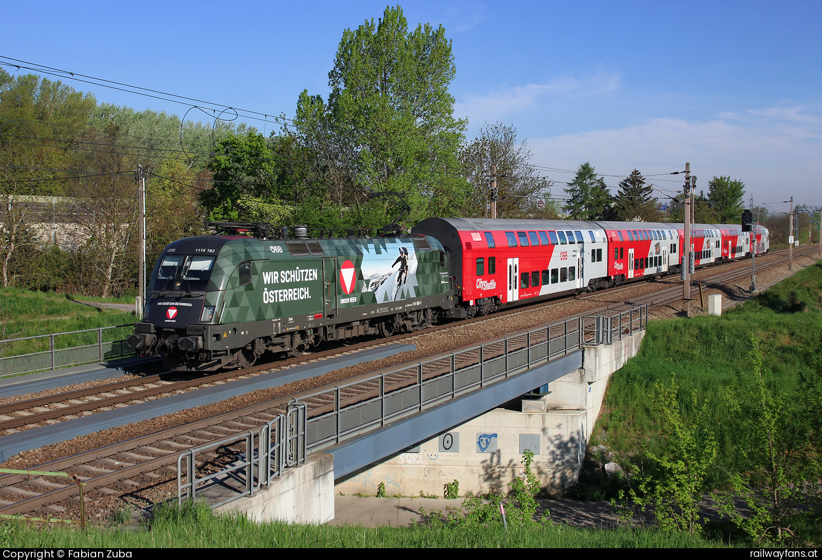 ÖBB 1116 182 in Prackenbach Nordwestbahn | Wien Floridsdorf  - Znojmo  Railwayfans