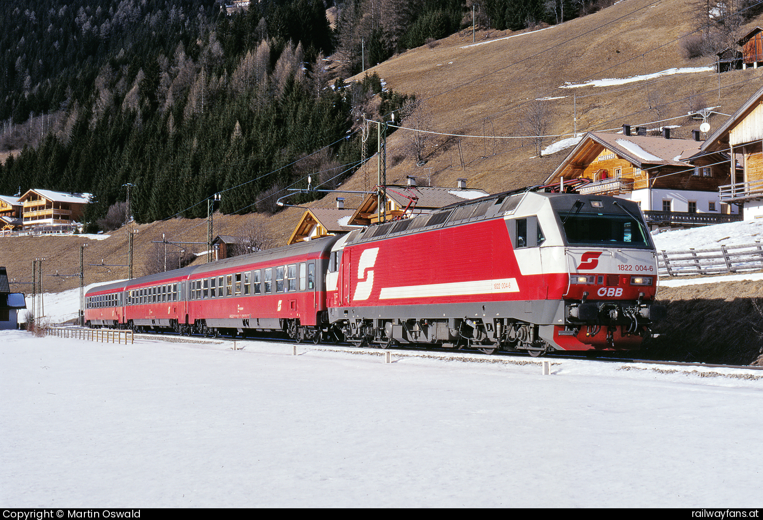 ÖBB 1822 004 in Prackenbach mit dem 4655 Pustertalbahn Railwayfans