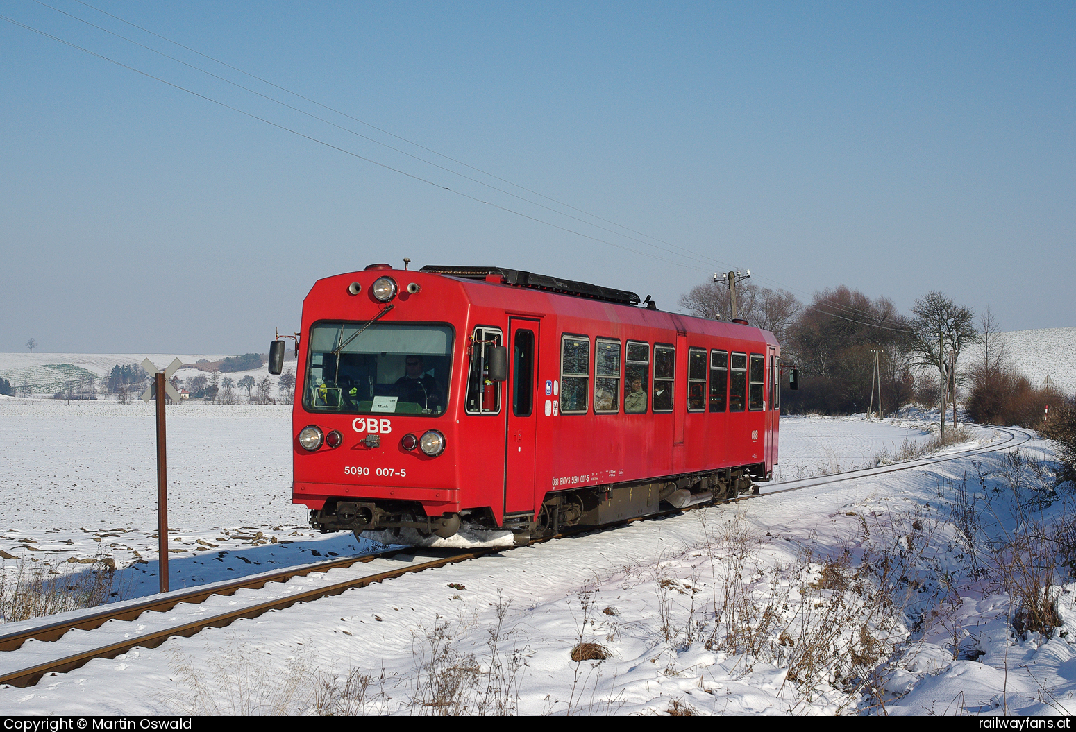 ÖBB 5090 007 in St. Margarethen-Rammersdorf mit dem 6871 Ober Grafendorf - Wieselburg an der Erlauf - Gresten Railwayfans