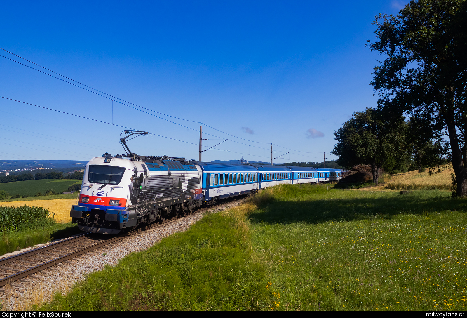 České dráhy 380 011 in Großhaarbach Summerauerbahn | Linz Hbf - Summerau Railwayfans