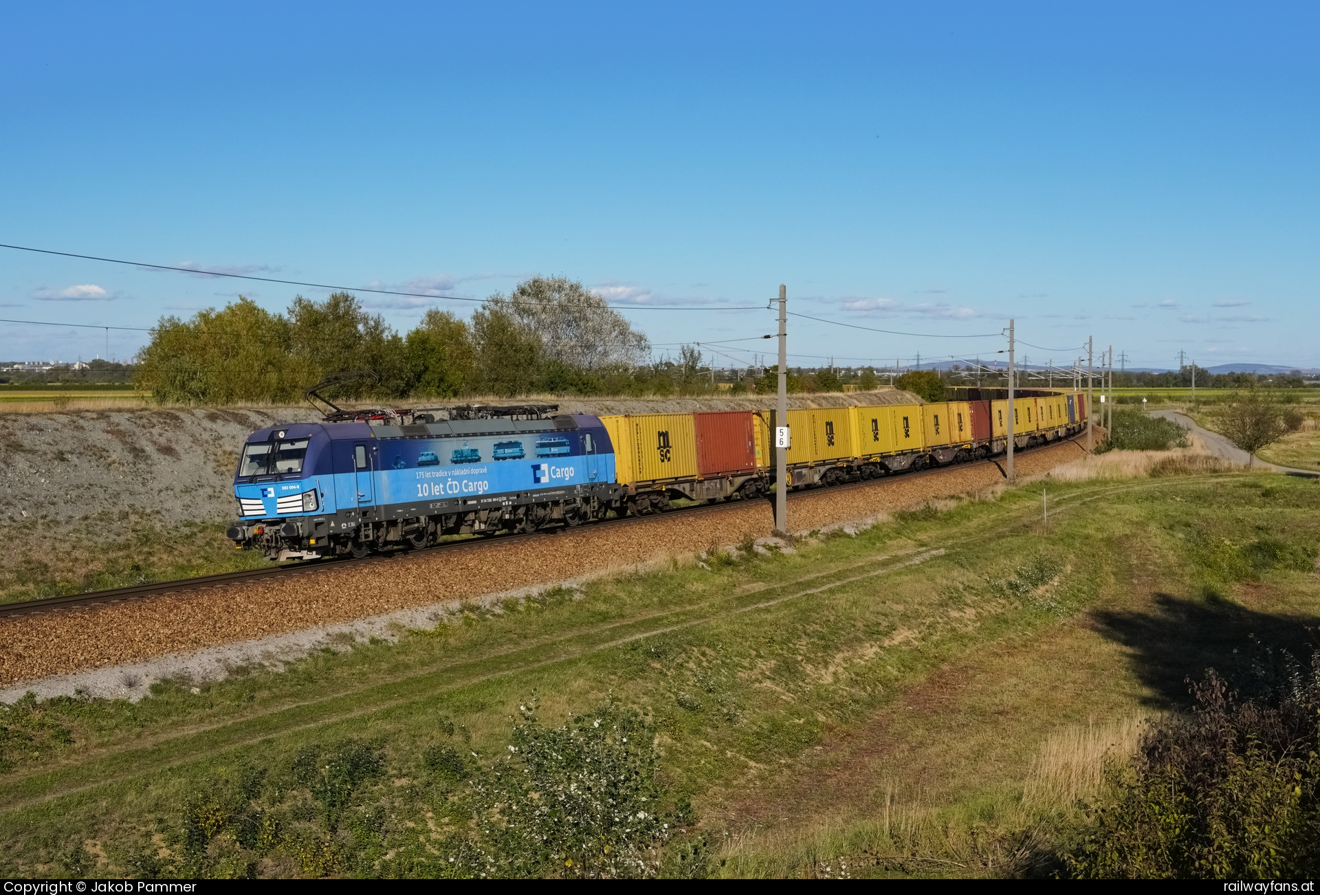CD Cargo 383 004 in Judenau mit dem STEC 42097 Tullnerfelderbahn | Tulln - St.Pölten Railwayfans