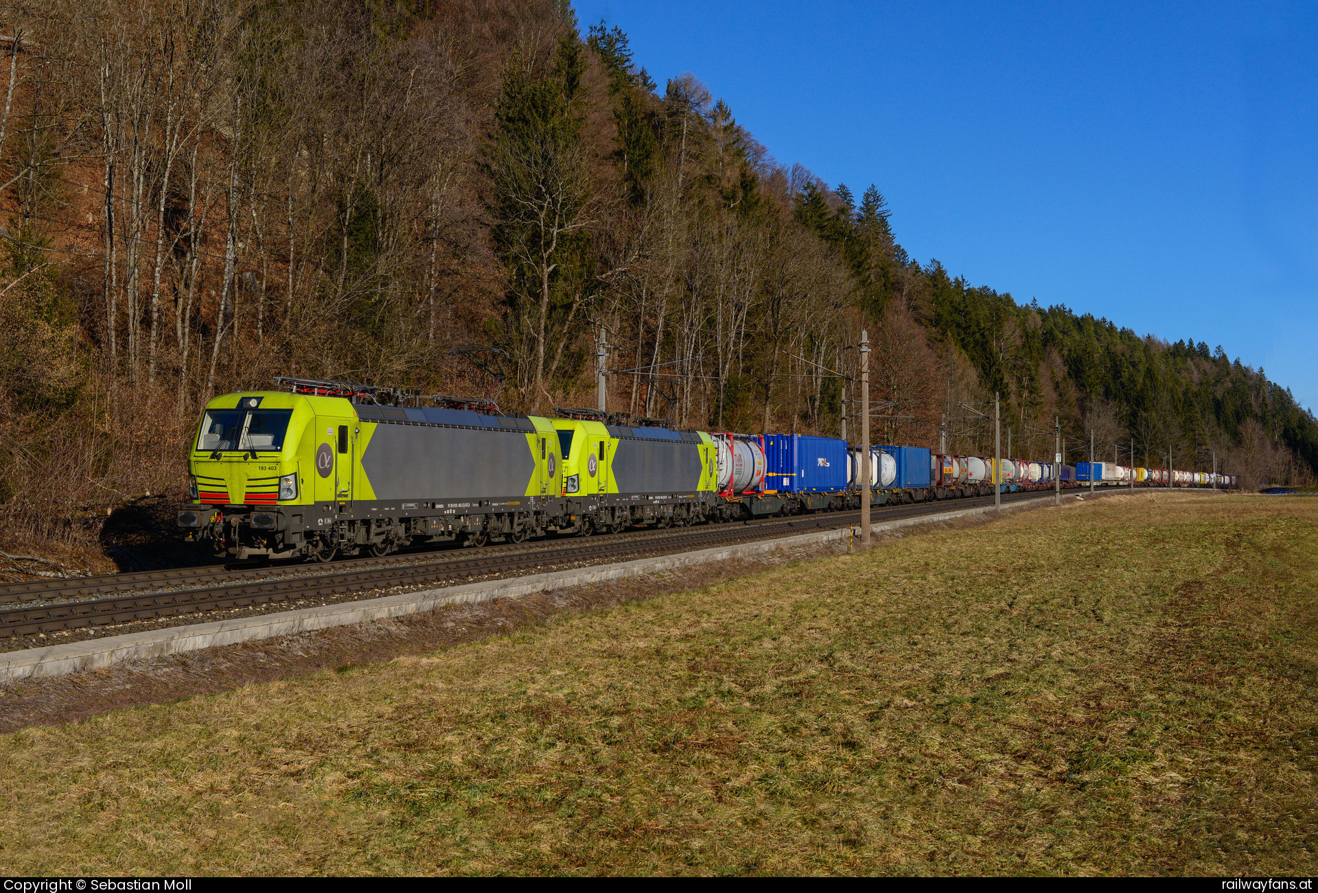 Lokomotion 193 403 in Pöckau mit dem TEC41855 Rudolfsbahn Bruck a.d. Mur - Tarvisio Boscoverde Railwayfans