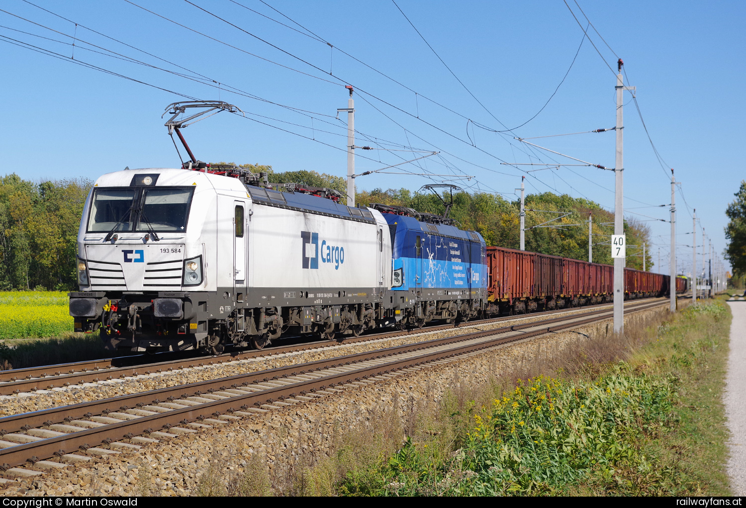 CD Cargo 193 584 in Untereggendorf - mit CDC 383 010   Railwayfans