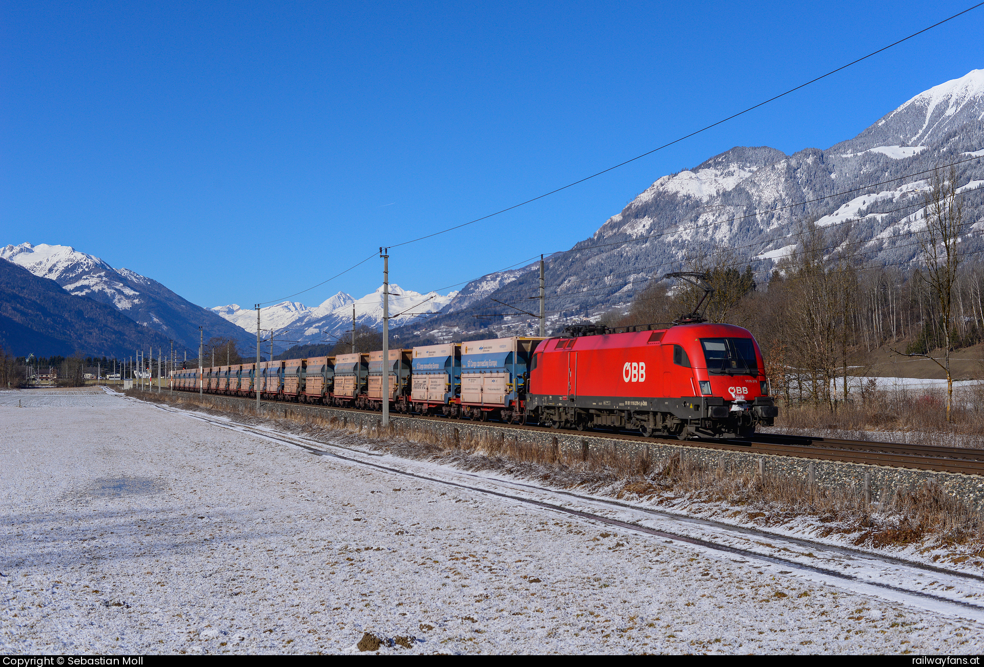 ÖBB 1116 279 in Großhaarbach mit dem LGAG 48441 Tauernbahn | Schwarzbach St. Veit - Villach Hbf Railwayfans