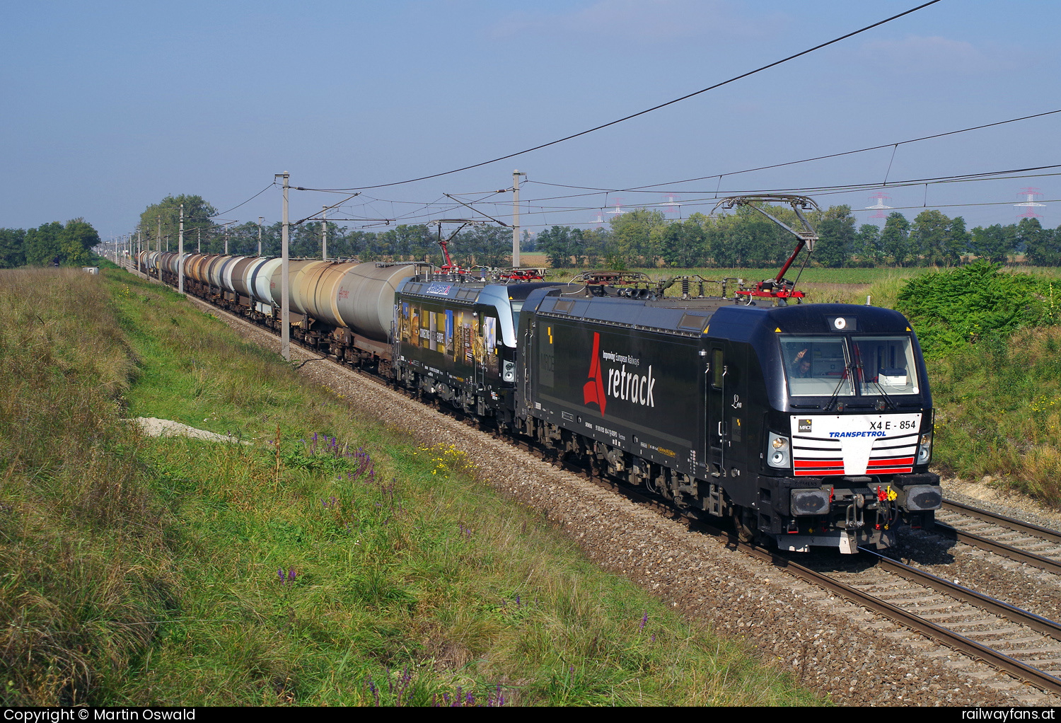 MRCE 193 854 in Großhaarbach - mit 193 875, für EVU LTE.  Ostbahn | Wien Hbf - Hegyeshalom Railwayfans