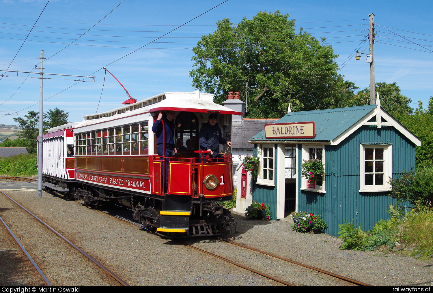 Manx Electric Railway 1 in Baldrine Station - + Bwg 42   Railwayfans