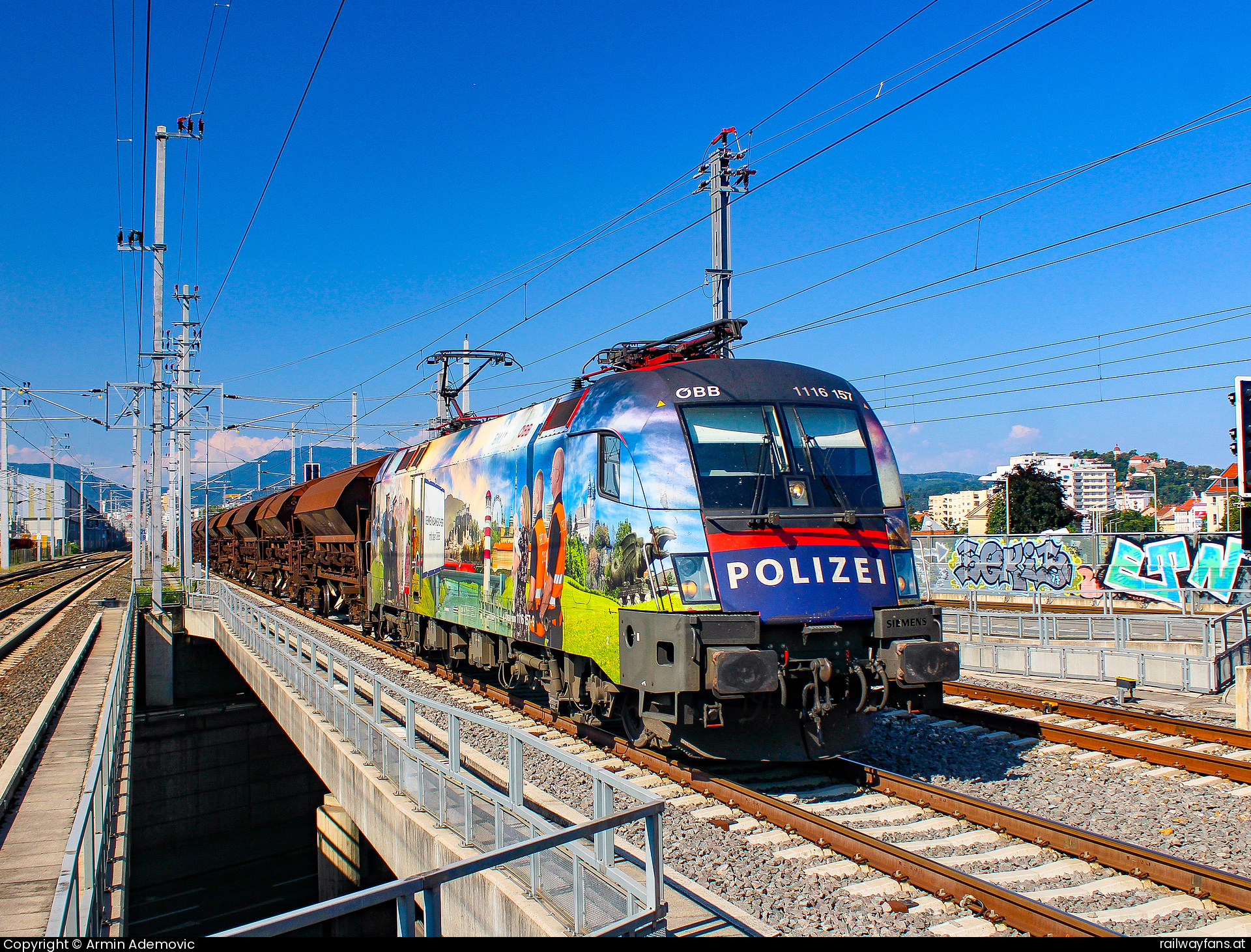 ÖBB 1116 157 in Graz Don Bosco Südbahn | Wien Hbf -  Spielfeld Straß Railwayfans