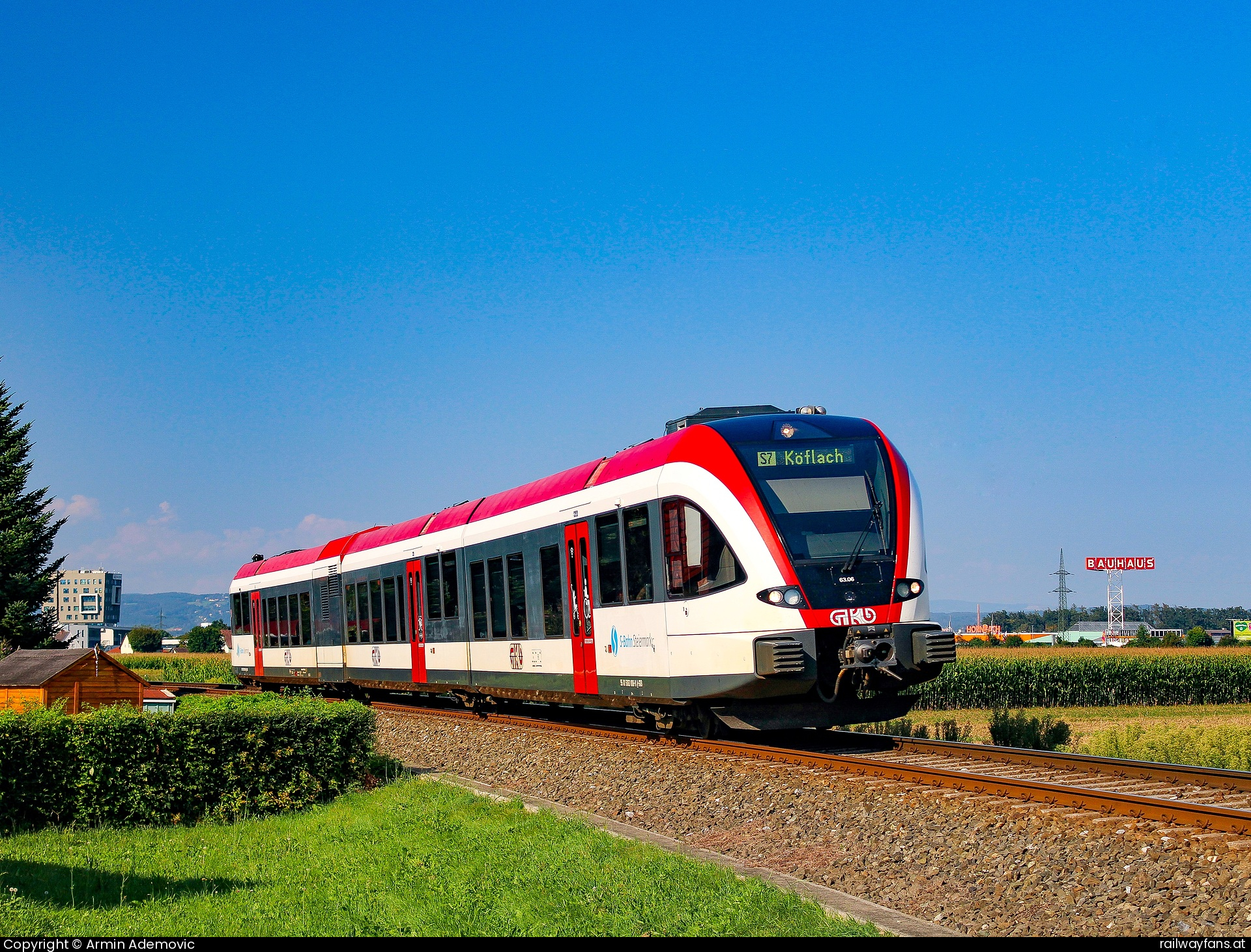 GKB 5063 006 in Großhaarbach mit dem S7 Graz-Köflacherbahn (GKB) Railwayfans