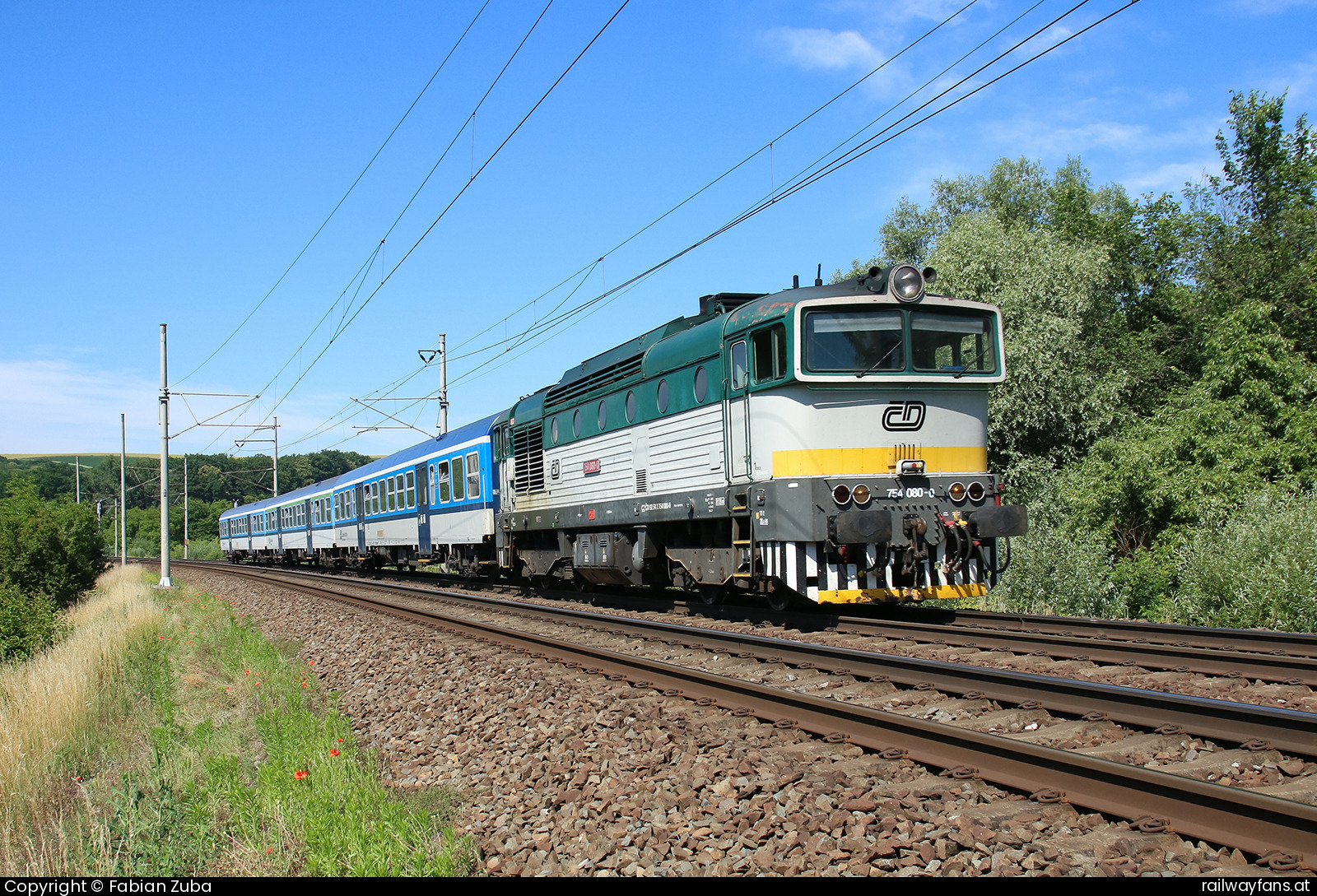 České dráhy 754 080 in Großhaarbach  Railwayfans