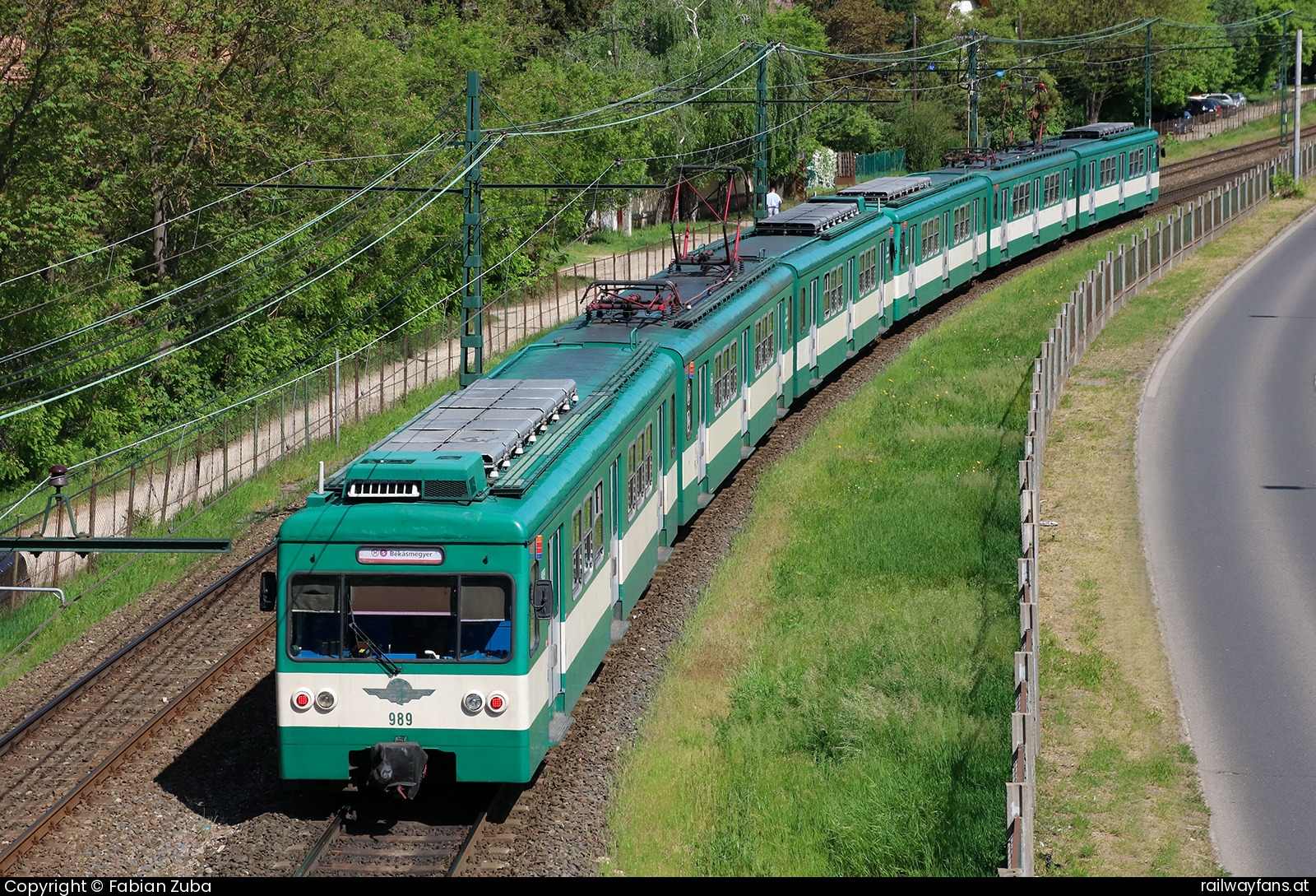 Budapesti Helyiérdekű Vasút 989 in Szentendrei út  Railwayfans