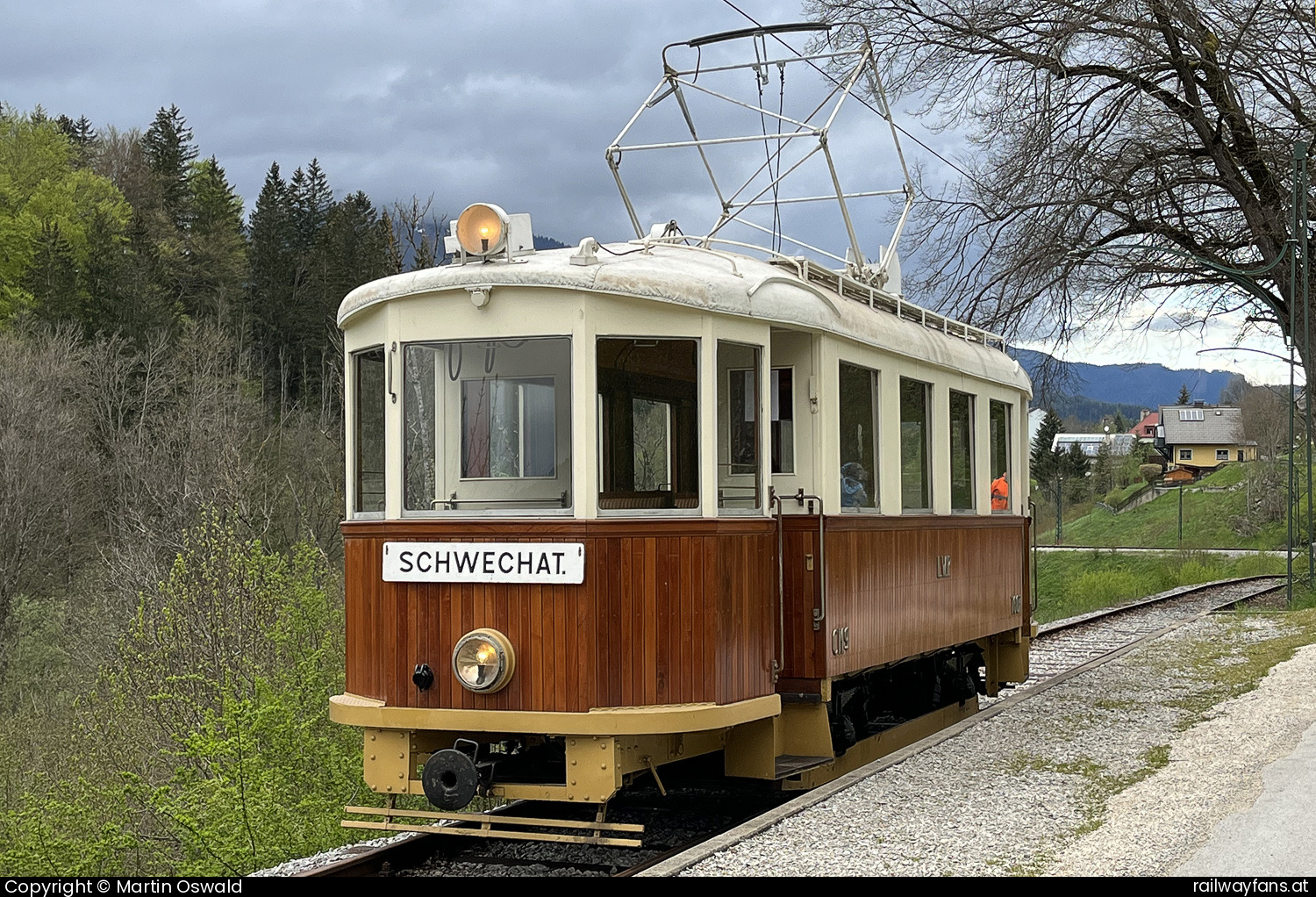 Museumstramway Mariazell Cmg 1607 in Mariazell Promenadenweg - Herkunft: Preßburger Bahn, Baujahr 1912   Railwayfans