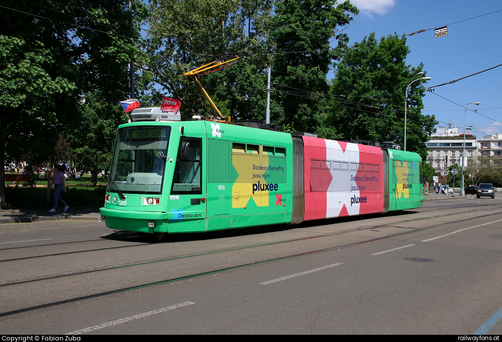 DPMB 1818 in Brno Moravské náměstí  Railwayfans