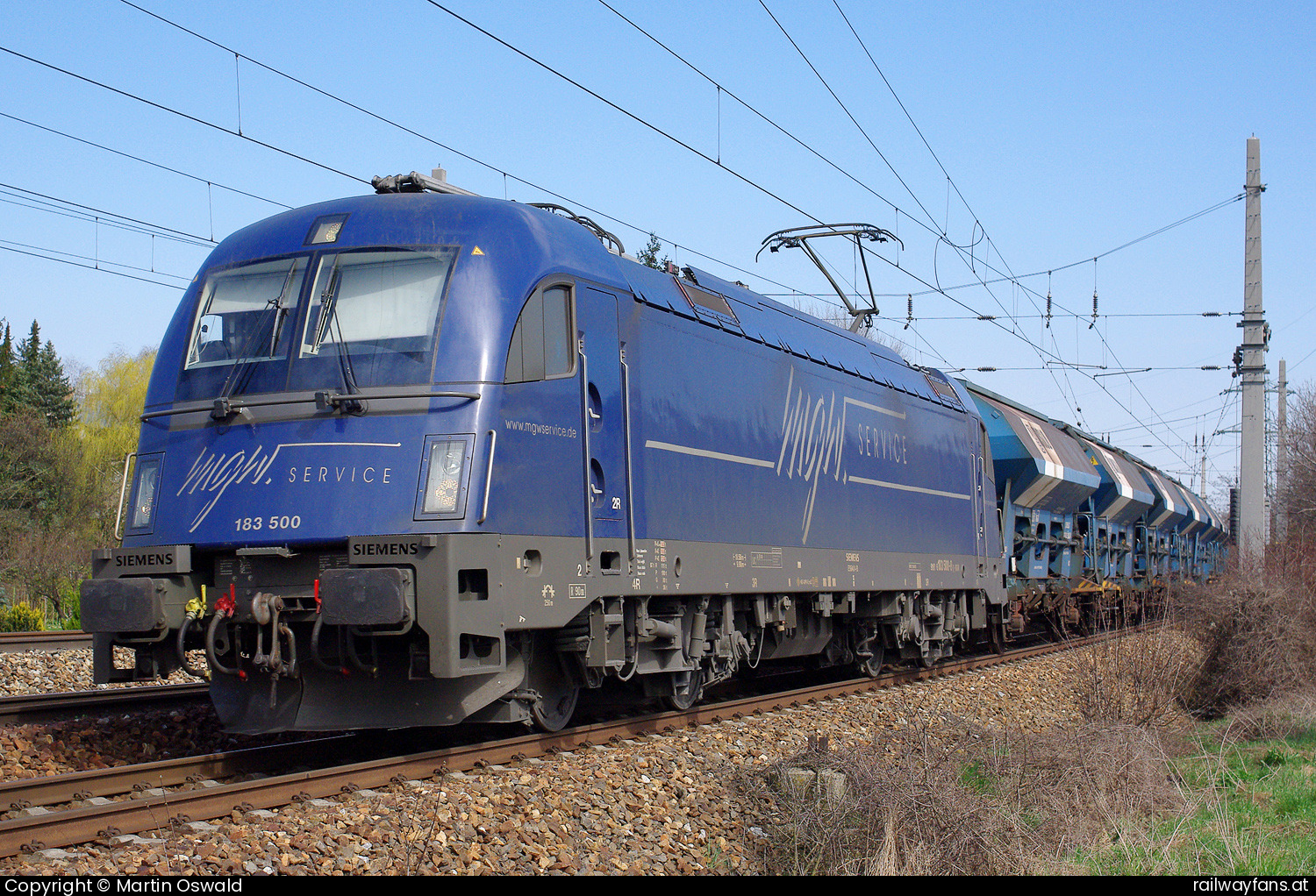 MGW Service 183 500 in Wien Hütteldorf Westbahn | Wien Westbahnhof - St. Pölten (alt) Railwayfans