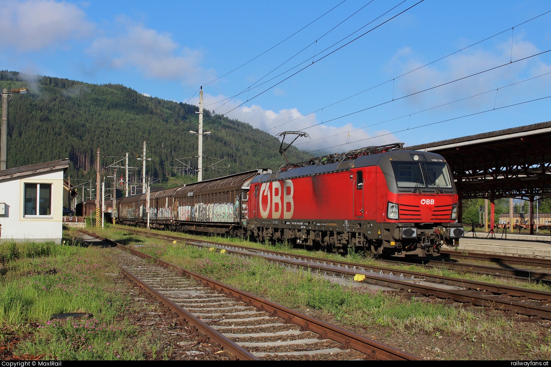 ÖBB 1293 179 in Selzthal - Im Bahnhof Selzthal ist am 20.5.2024 die 1293 179 mit einem Papierzug von Gratwein-Gratkorn angekommen.
Der Zug wird hier gestürzt und wird dann seine Fahrt nach München Nord Rbf fortsetzen.  Ennstalbahn Selztal - Bischofshofen Railwayfans