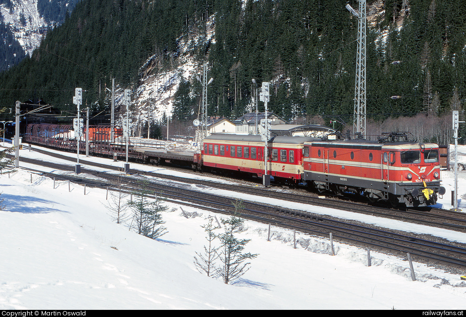 ÖBB 1043 001 in Böckstein - Autoschleuse Tauernbahn  Tauernbahn | Schwarzbach St. Veit - Villach Hbf Railwayfans