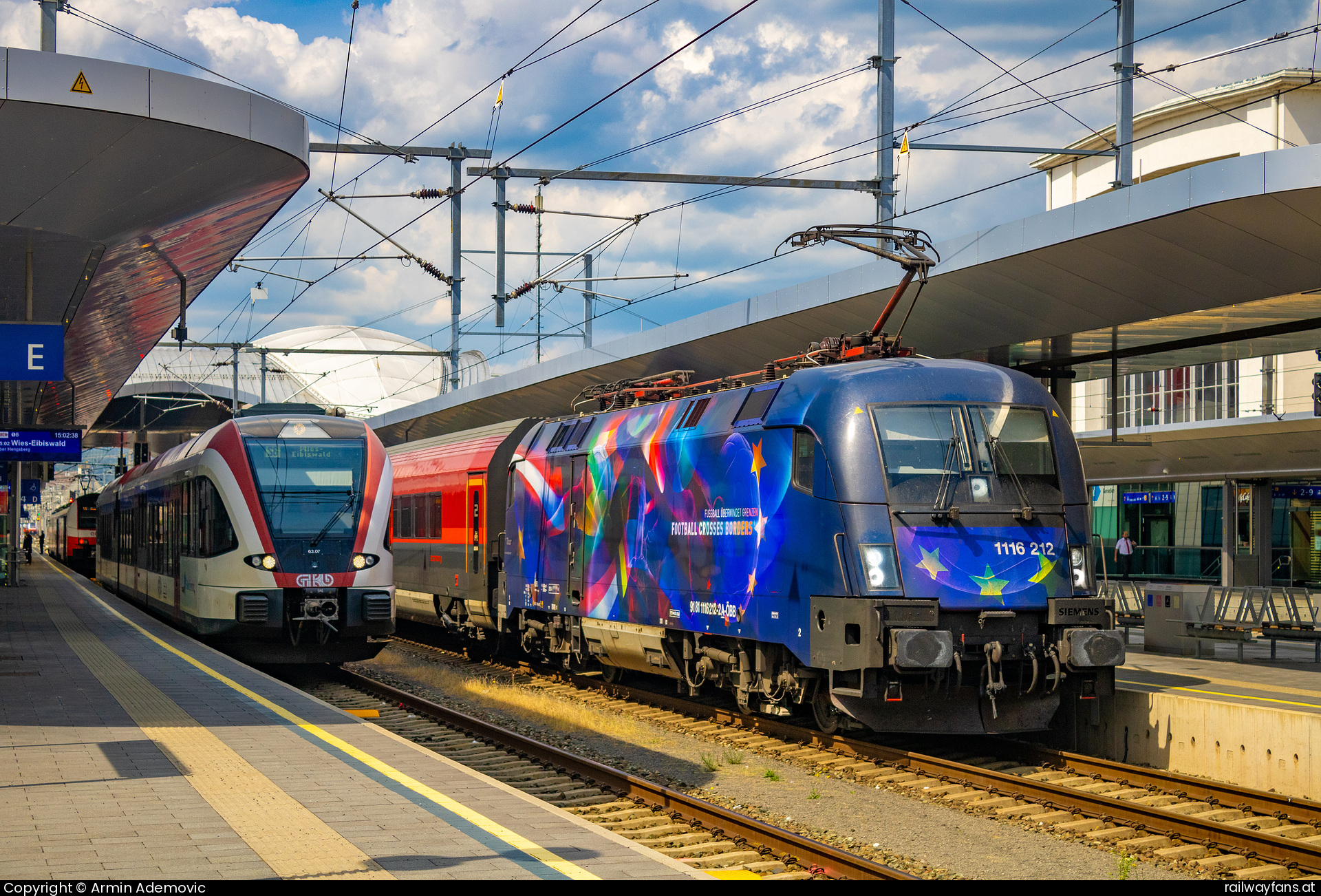 ÖBB 1116 212 in Prackenbach mit dem RJ 653 Südbahn | Wien Hbf -  Spielfeld Straß Railwayfans