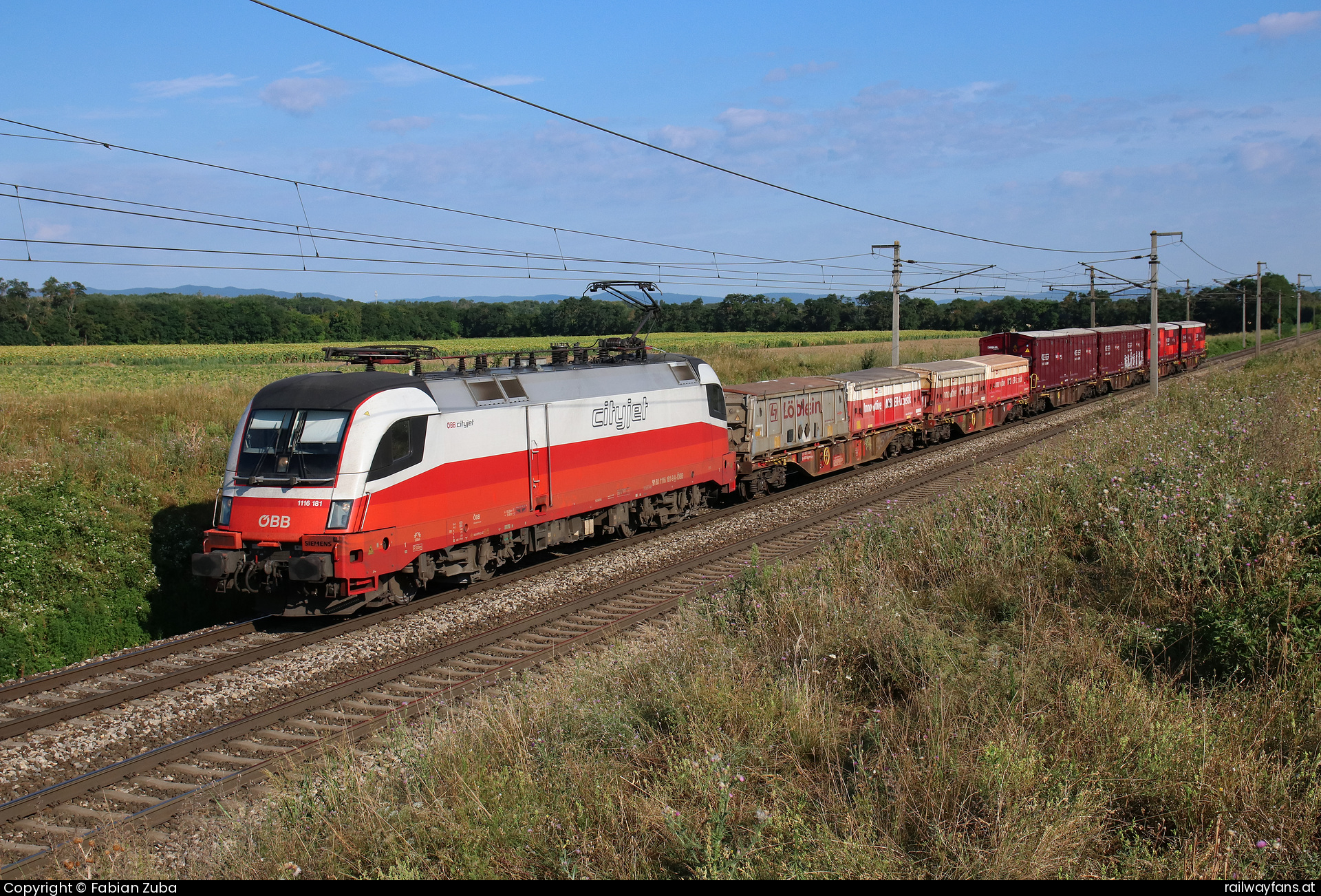 ÖBB 1116 181 in Gramatneusiedl - Nahgüterzug Wien ZVB - Götzendorf   Railwayfans