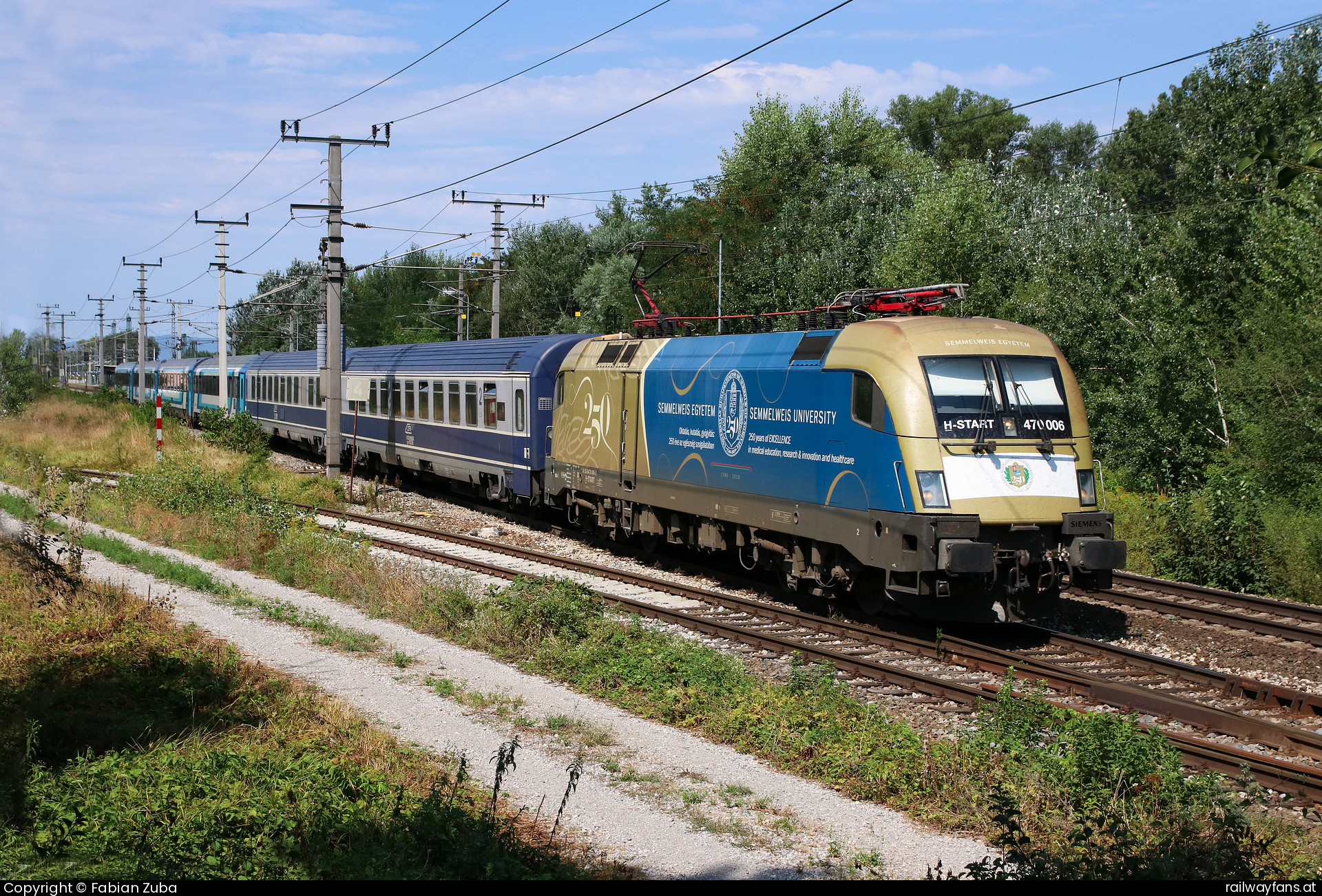 MÁV-START 470 006 in Götzendorf a.d. Leitha mit dem EC 143  Railwayfans