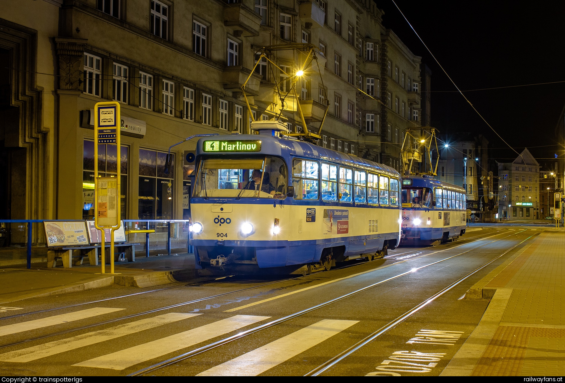 DPO 904 in 28. října - DPO T3SU 904 spotted in Ostrava - Karolina   Railwayfans