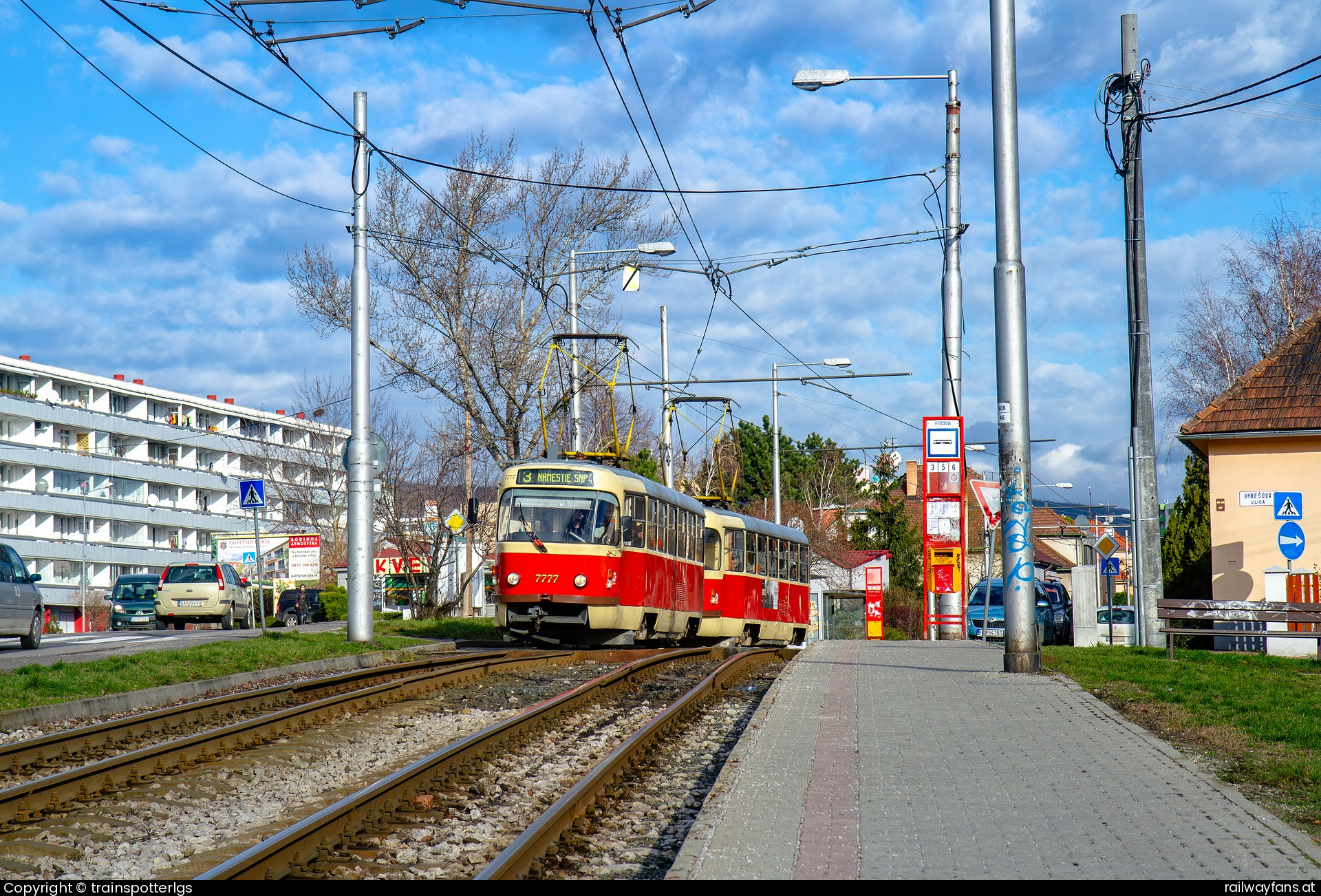 DPB 7777 in Kubačova - DPB 7777 + xxxx spotted in Bratislava - Hybesova   Railwayfans