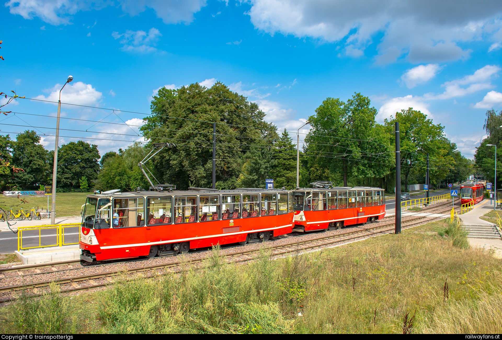 Tramwaje Śląskie 680 in Großhaarbach - Tramwaje Śląskie 680 + 679 spotted in Zaborze Lompy   Railwayfans