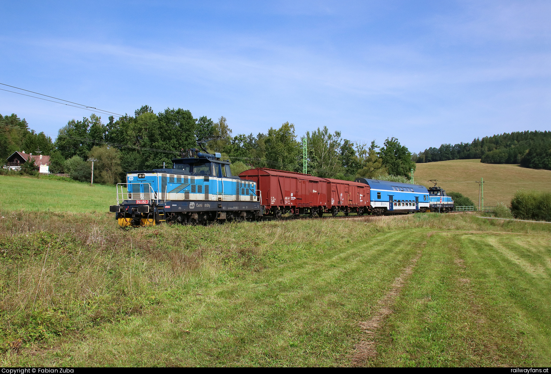 České dráhy 210 052 in Prackenbach mit dem Os 28804  Railwayfans