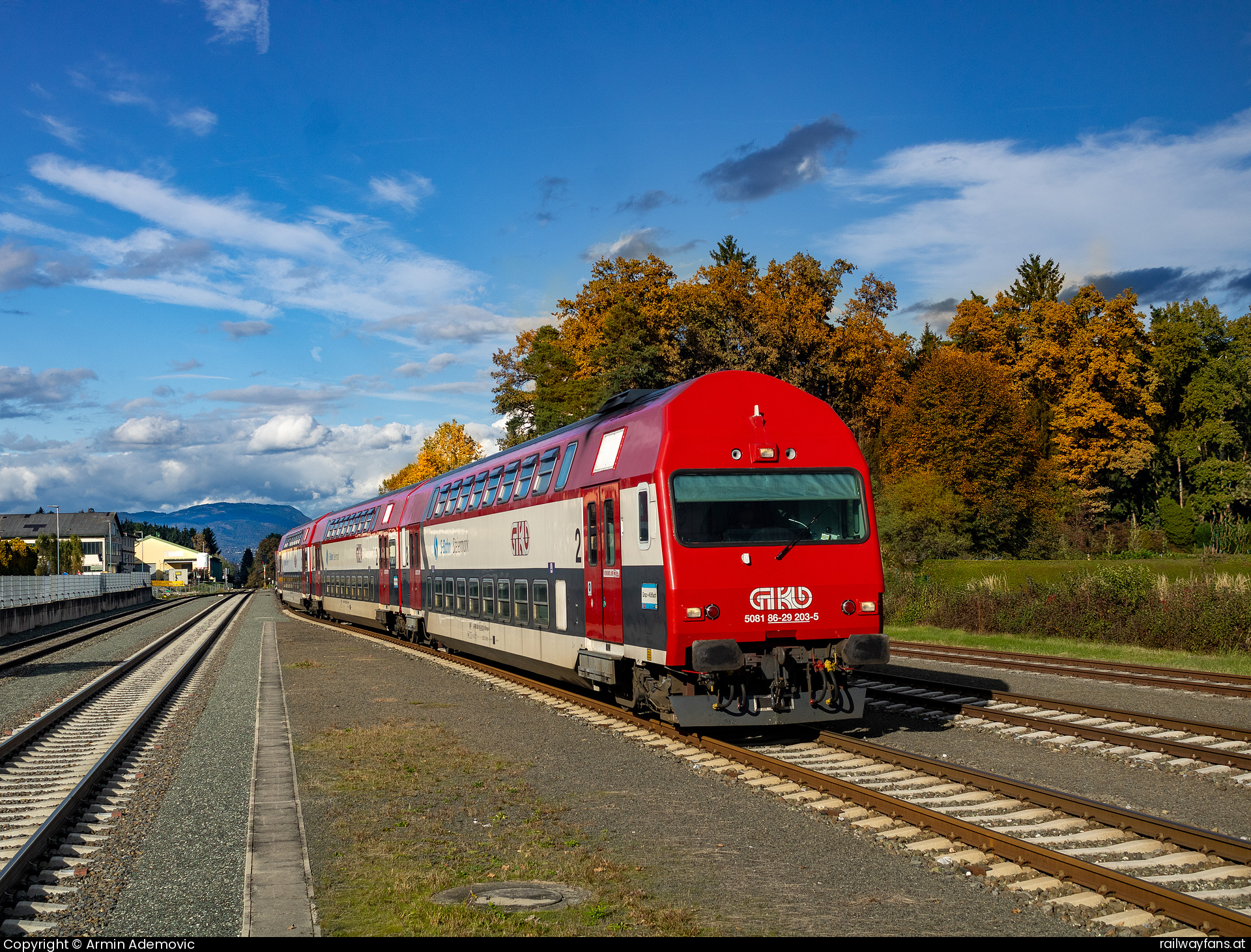 GKB 8629 203 in Unterrubendorf mit dem S7 8485 Graz-Köflacherbahn (GKB) Railwayfans