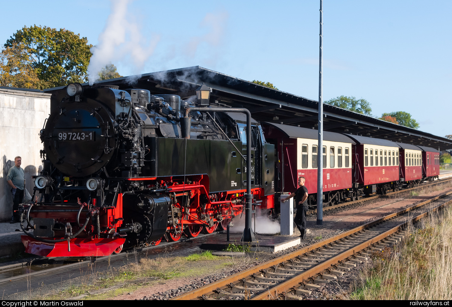 HSB 99 7243 in Prackenbach - Personenzug der Selketalbahn nach Harzgerode.   Railwayfans