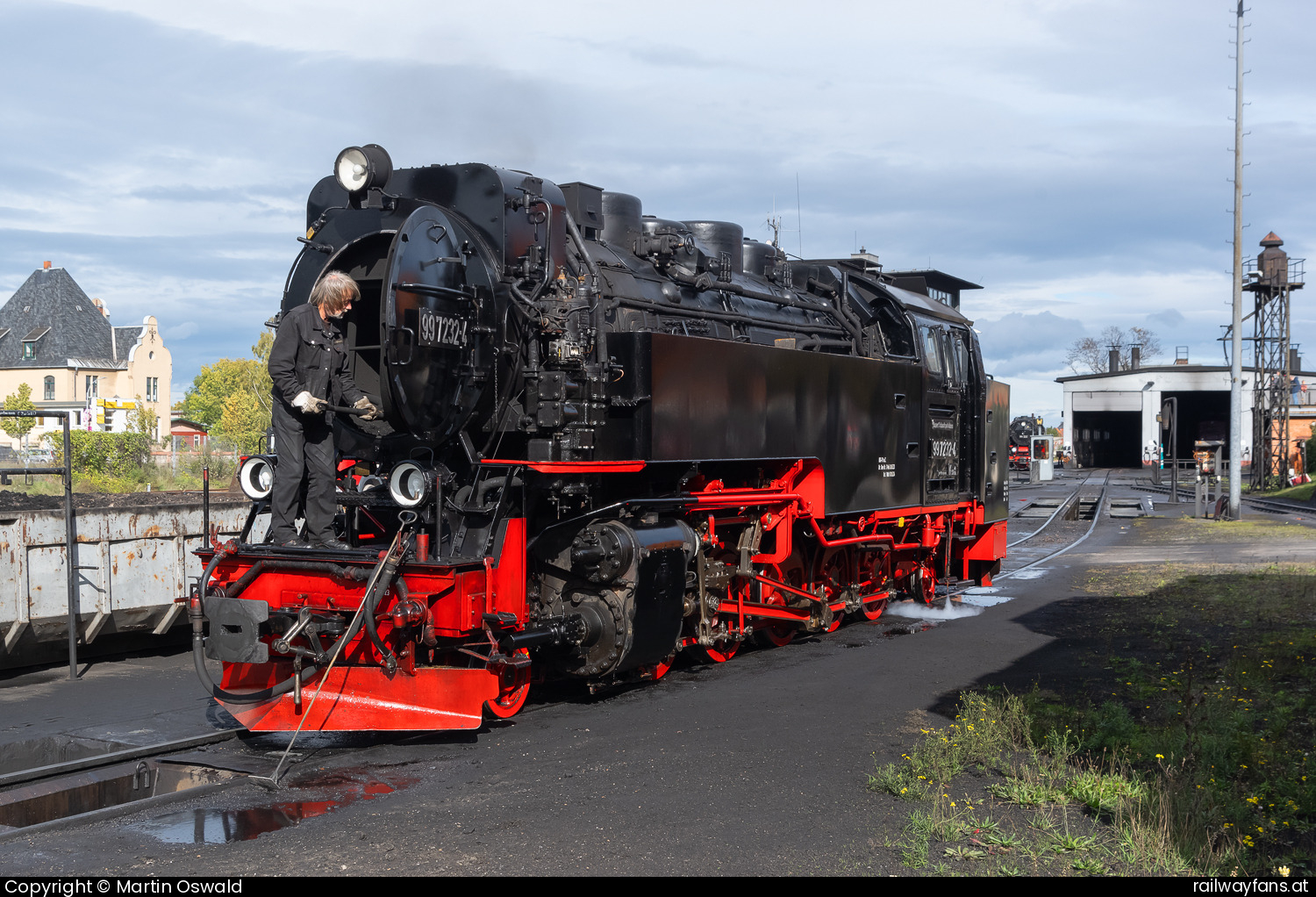 HSB 99 7232 in Prackenbach - VEB Lokomotivbau 