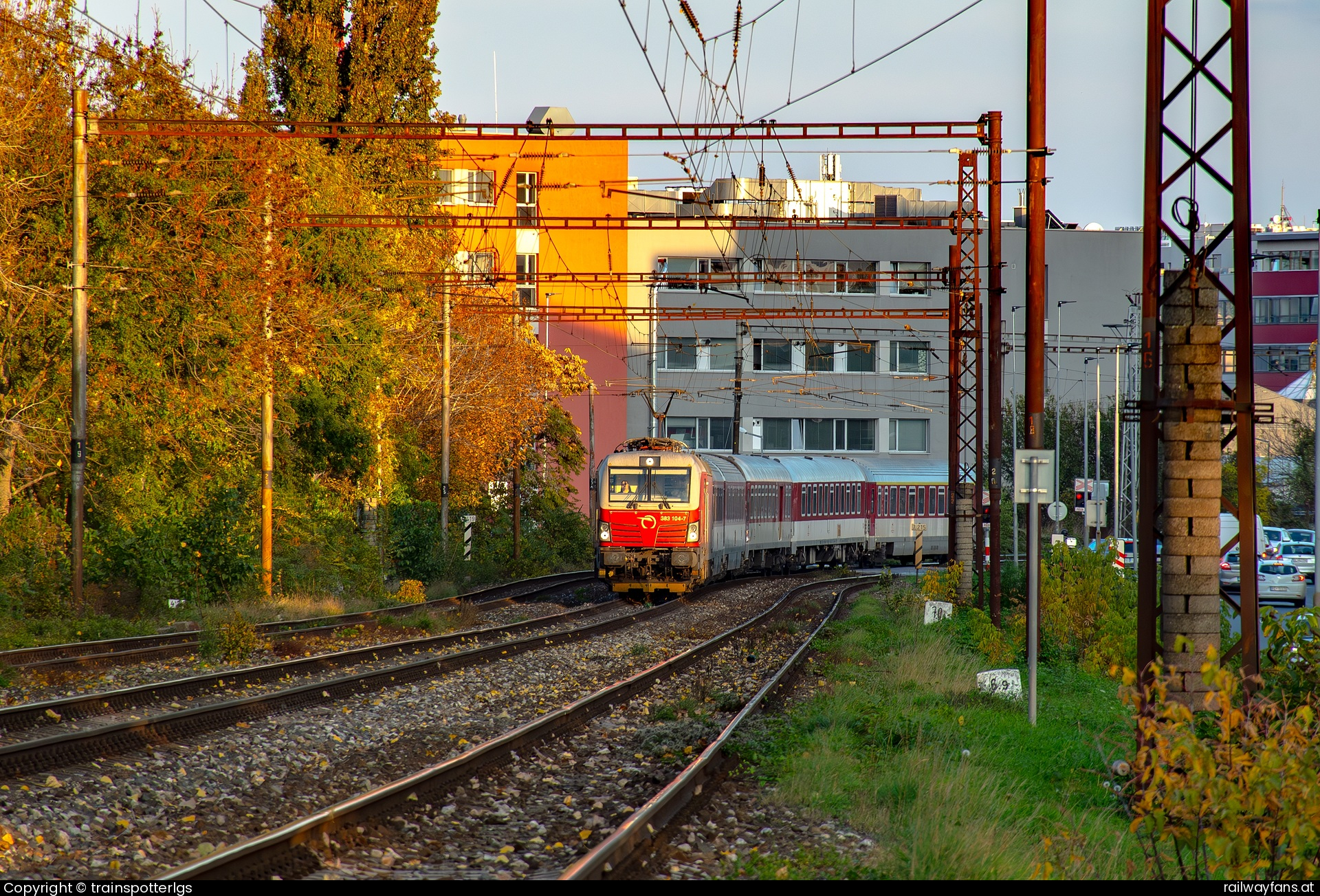 ZSSK 383 104 in Trnavská cesta - ZSSK 383 104 on IC45 (Wien-Kosice) spotted in Brtaislava - Ruzinov   Railwayfans