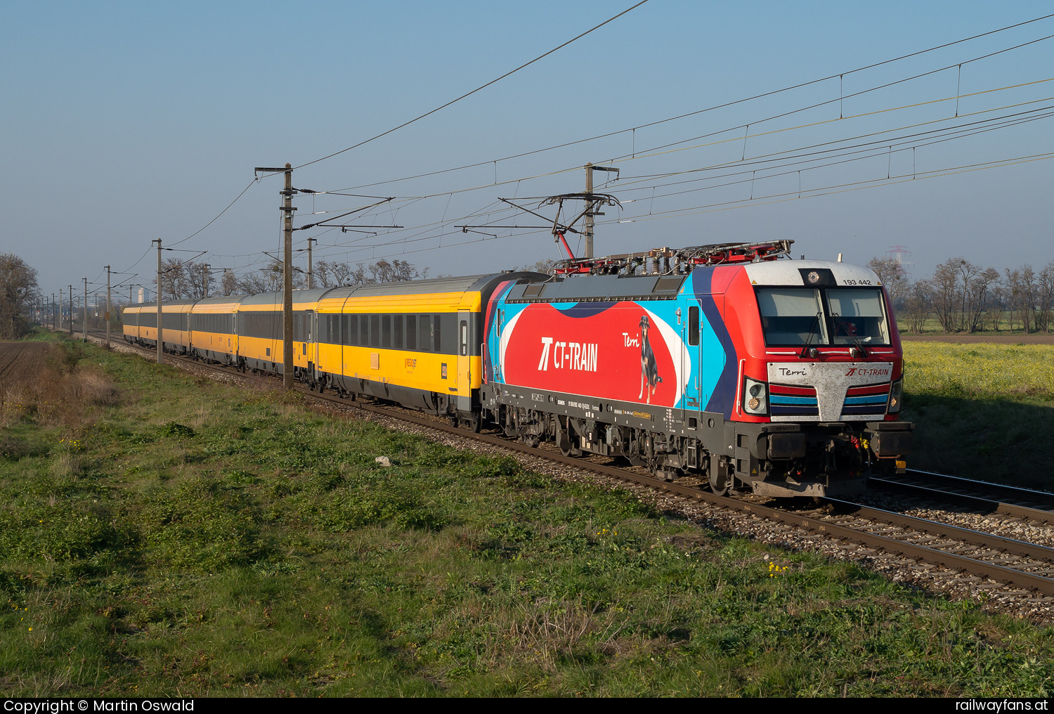 CT-Train 193 442 in Gramatneusiedl - Regiojet   Railwayfans