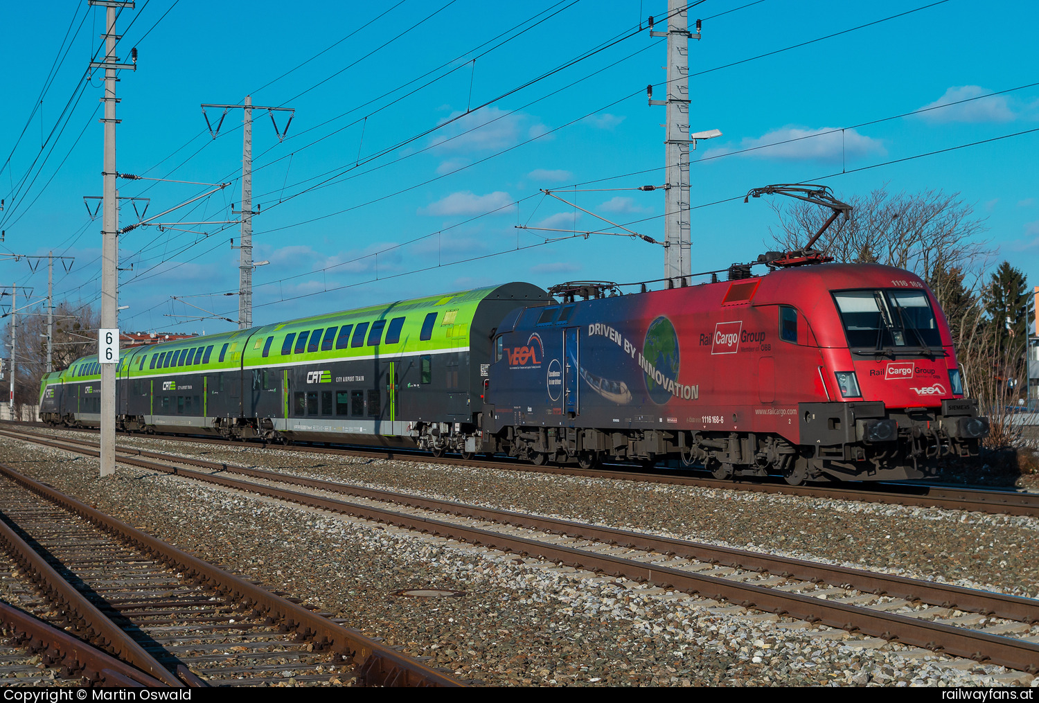 ÖBB 1116 168 in Wien Zvbf - CAT   Railwayfans