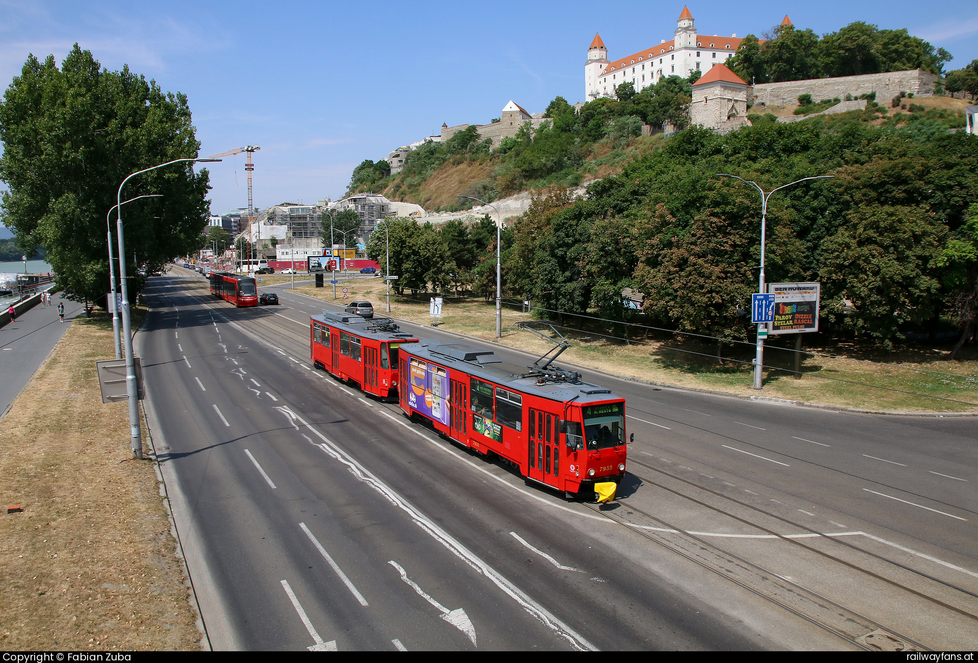 Dopravný podnik Bratislava 7935 in Bratislava Most SNP  Railwayfans