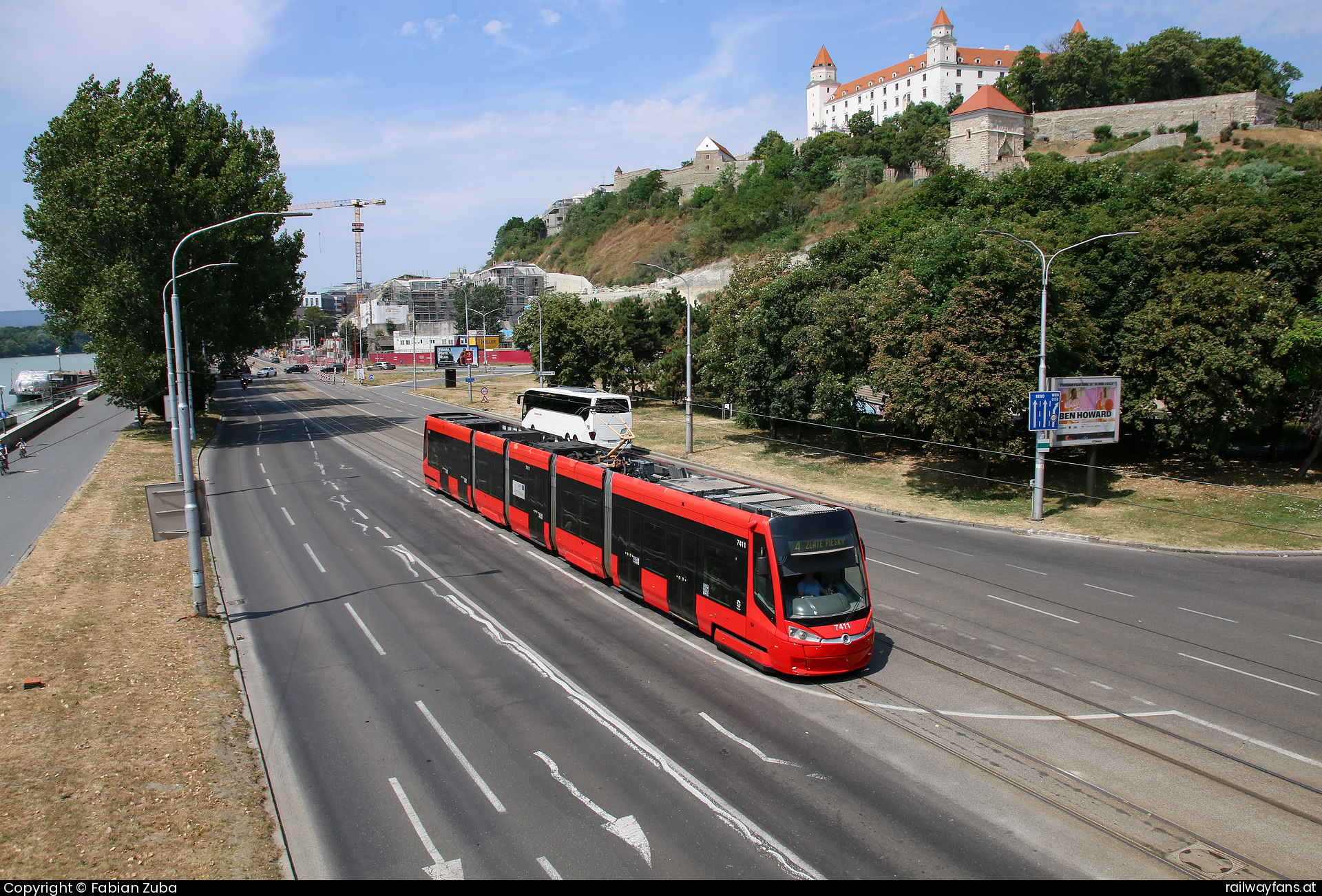 Dopravný podnik Bratislava 7411 in Bratislava Most SNP  Railwayfans