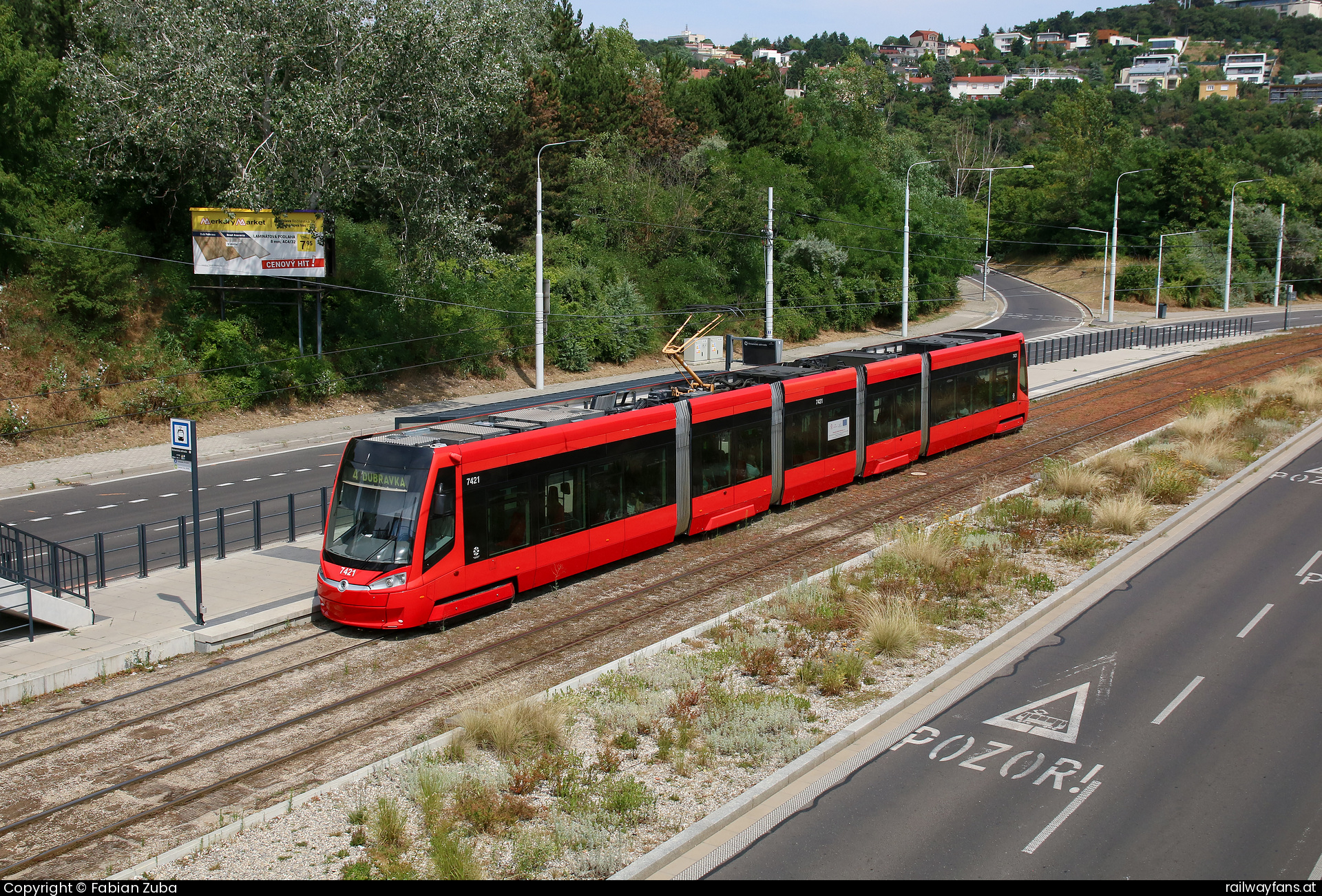 Dopravný podnik Bratislava 7421 in Bratislava Botanicka zahrada  Railwayfans