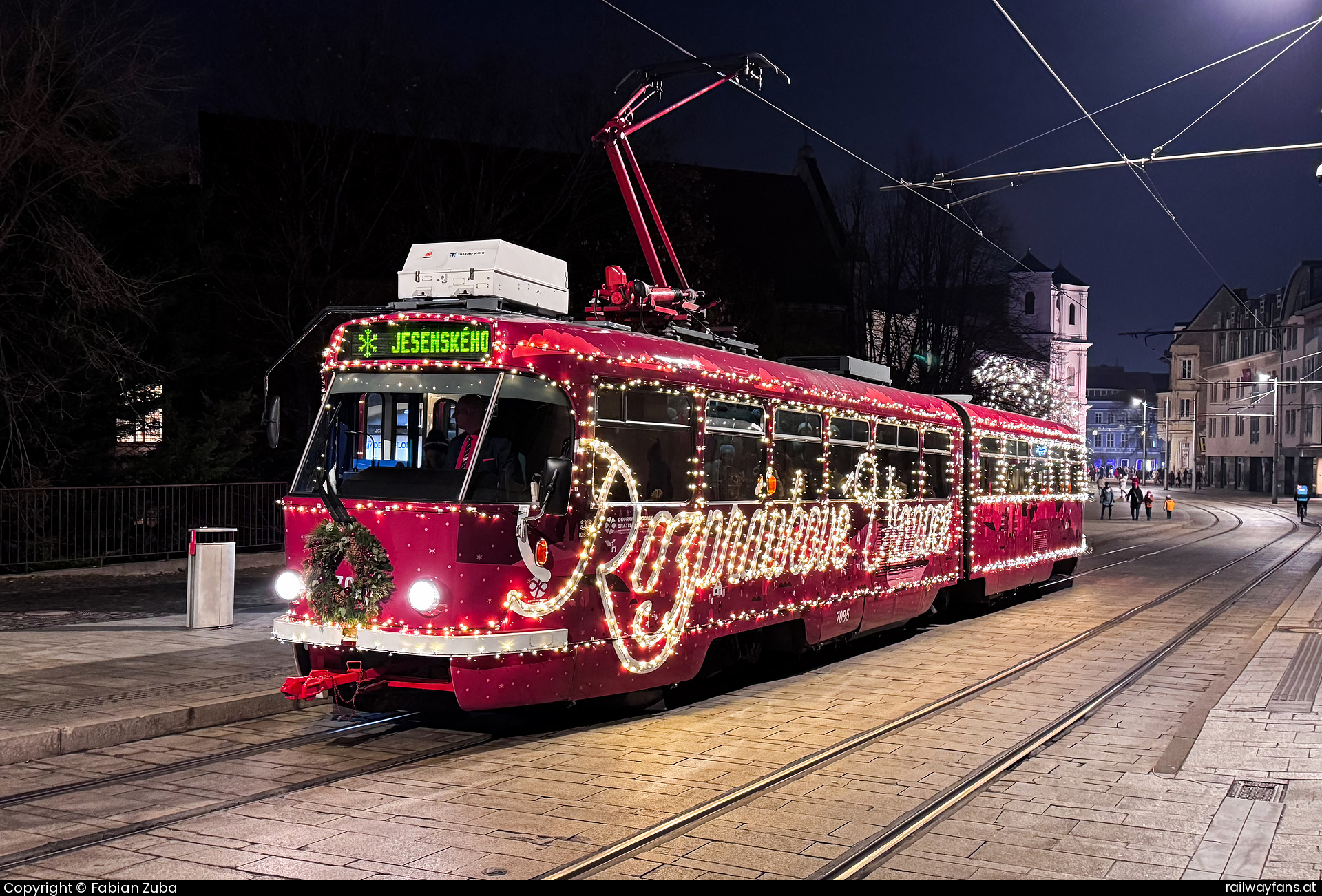 Dopravný podnik Bratislava 7085 in Bratislava Kapucínska  Railwayfans